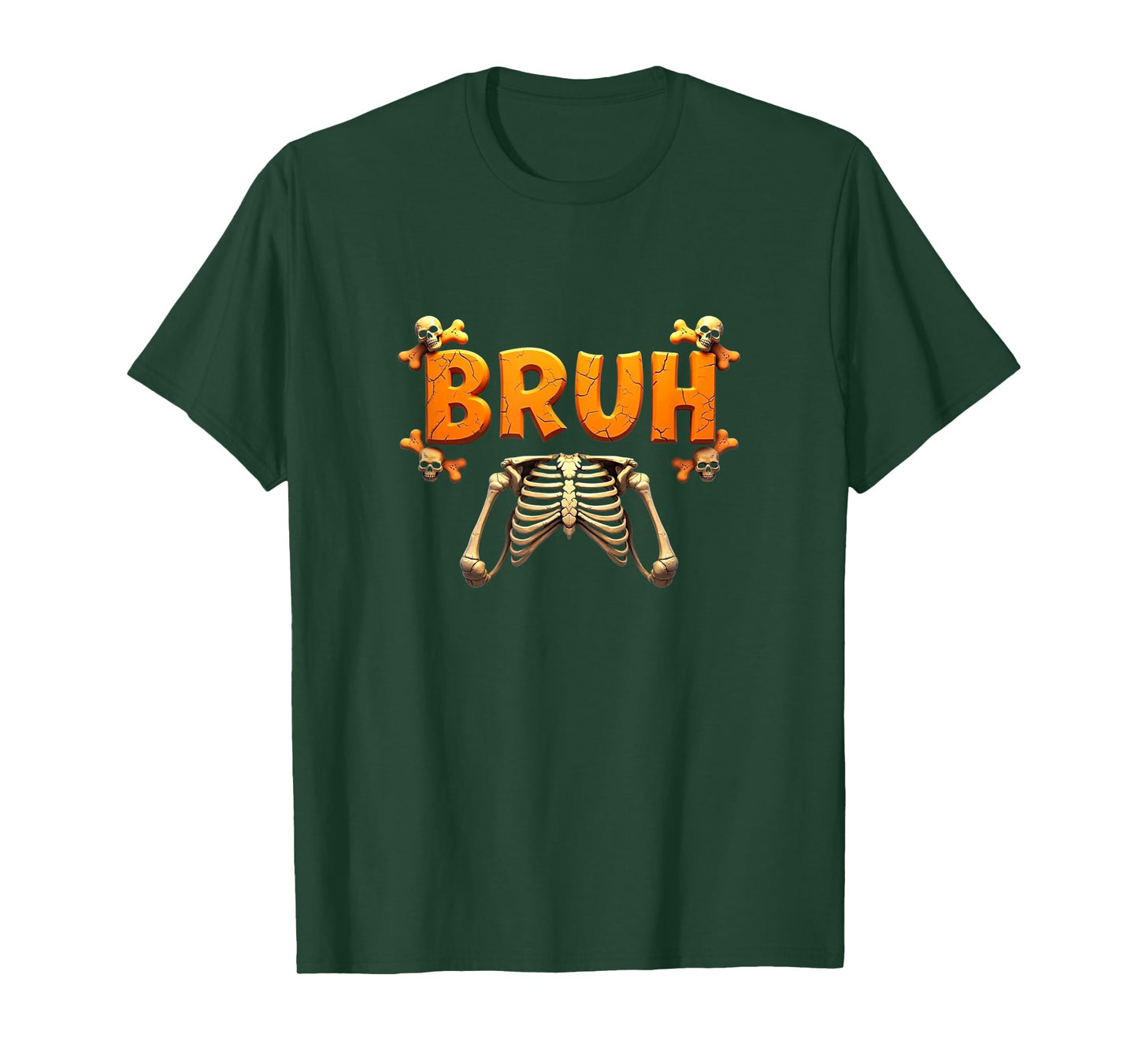Halloween Skeleton Gamer Bruh Funny Video Gaming T-Shirt