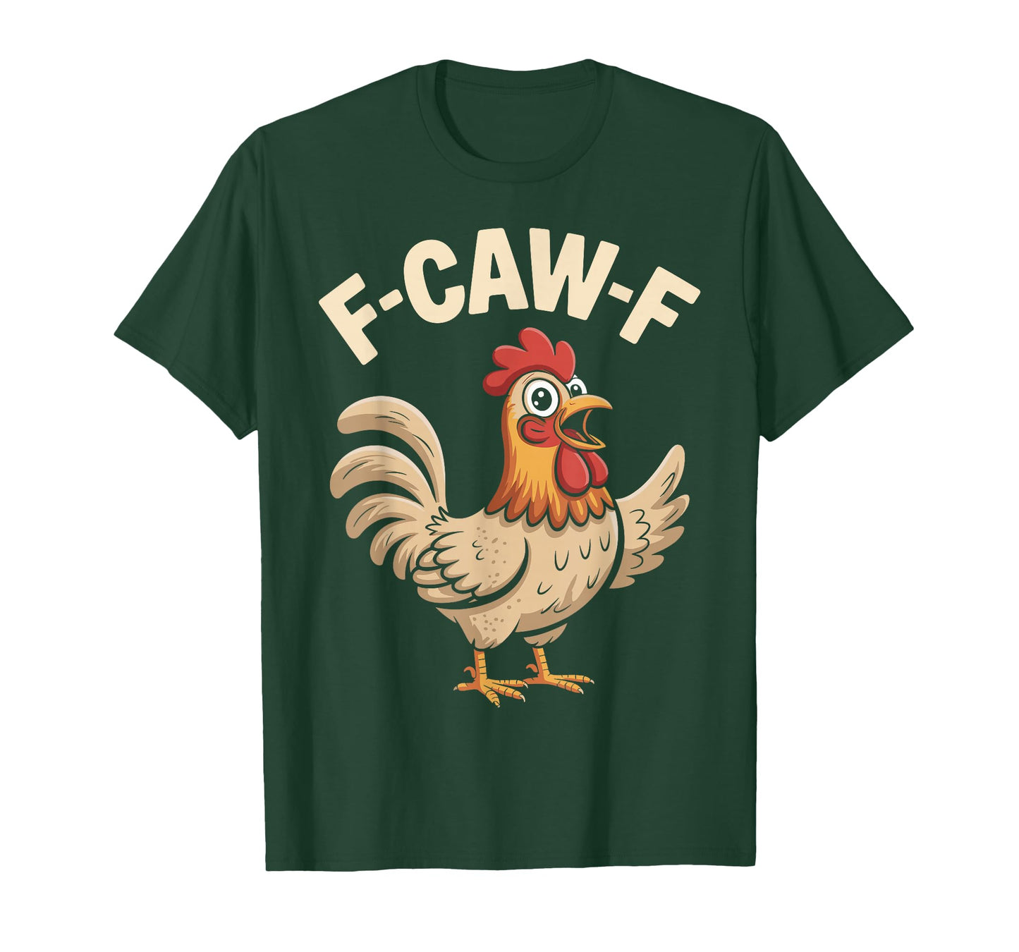F Caw F Funny Chicken Rooster Meme Bird Graphic T-Shirt