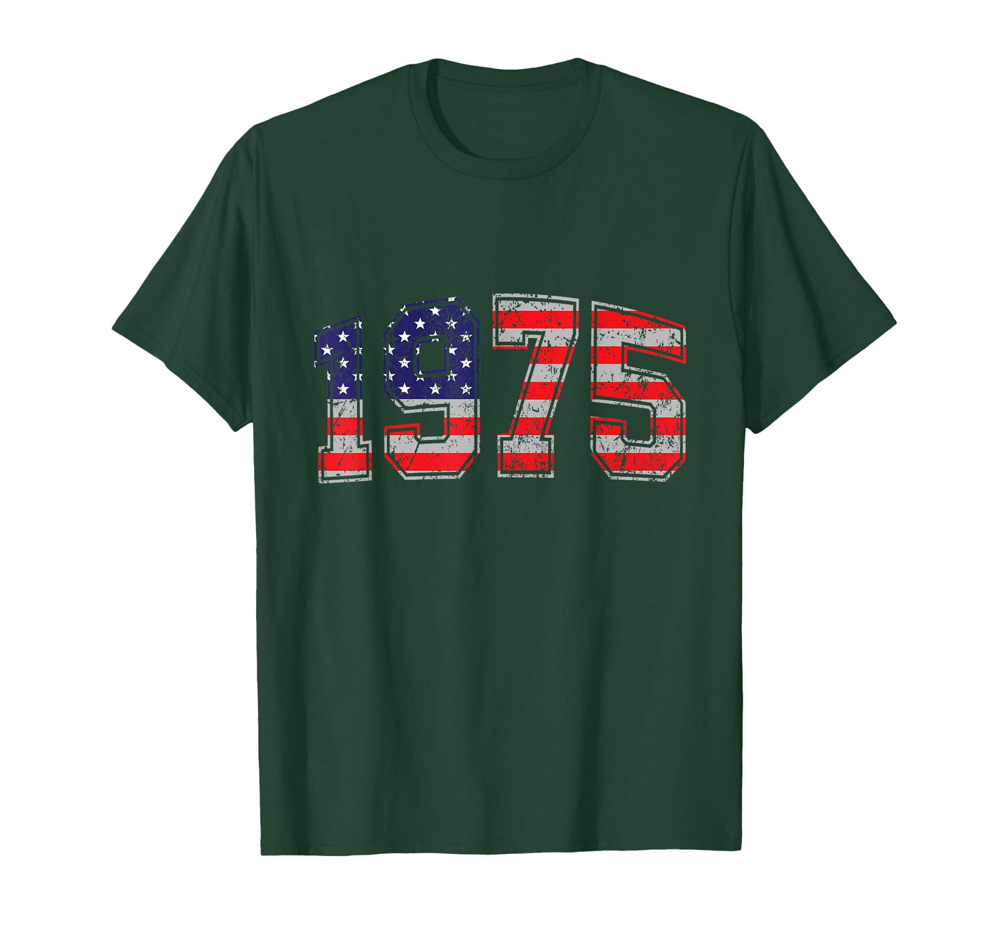 Vintage 1975 49 Years Old American Flag 4th Of July Retro T-Shirt