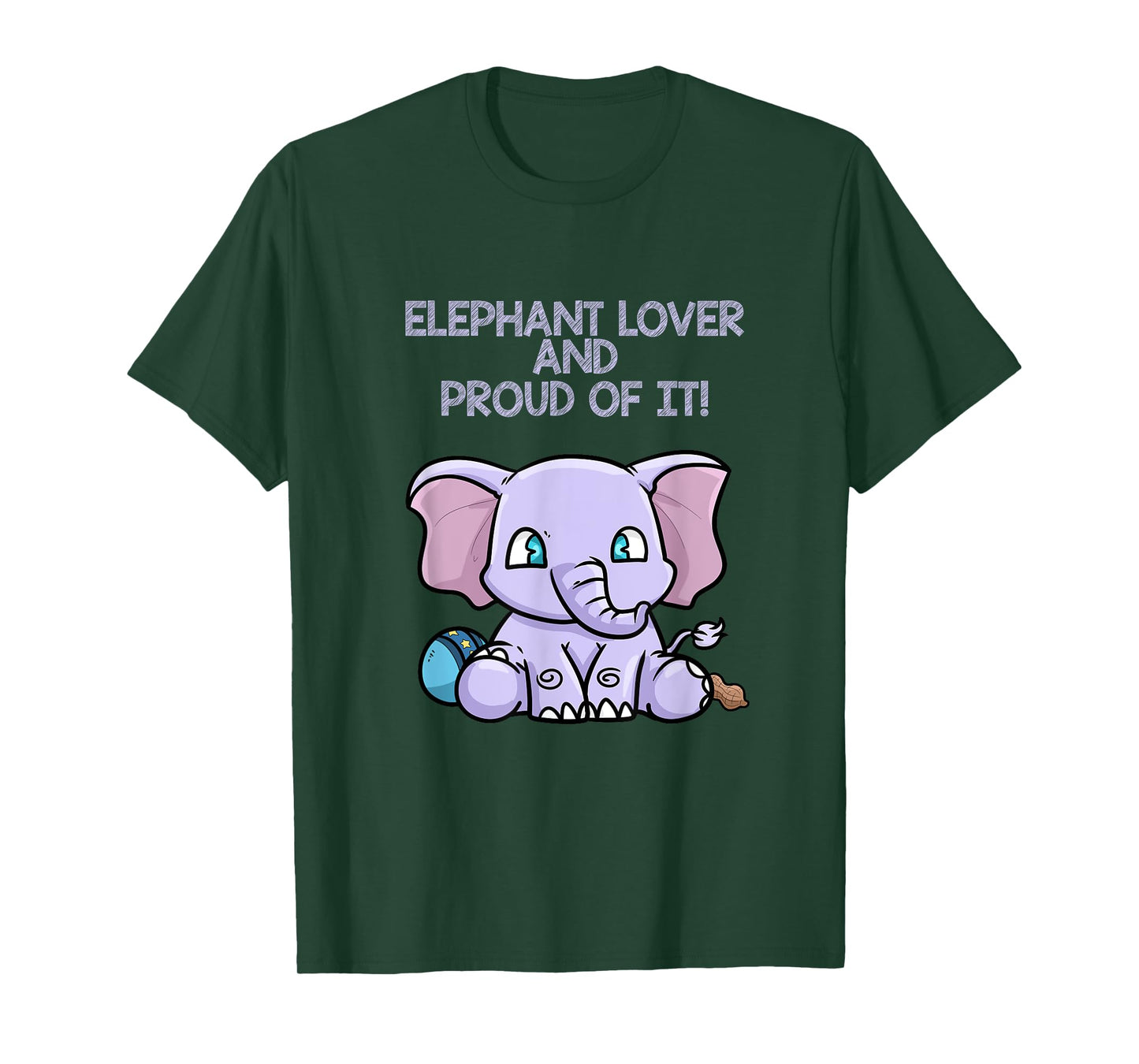 Elephant Lover And Proud Of It Colorful Graphic T-Shirt
