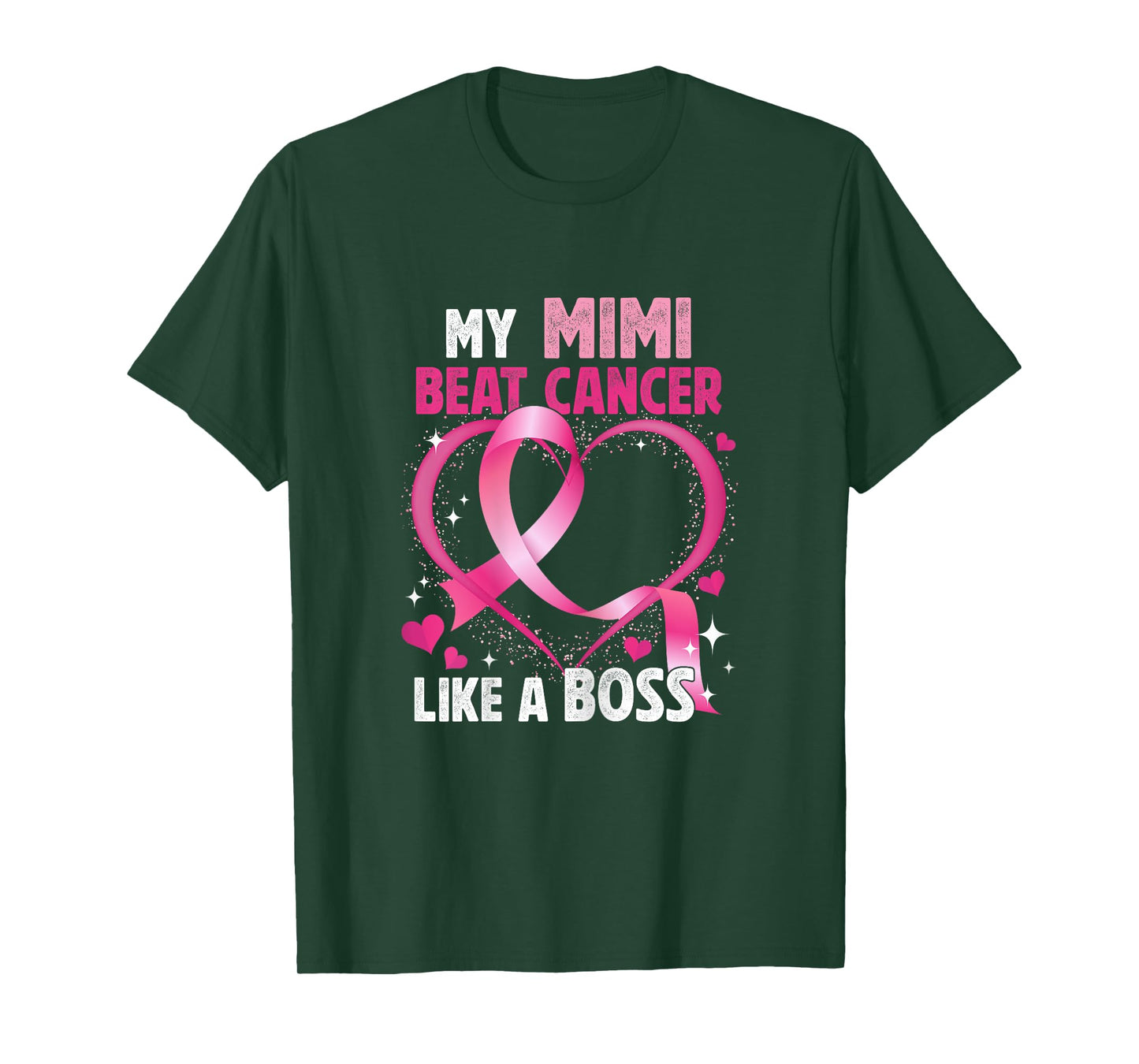 My Mimi Beat Breast Cancer Like A Boss Breast Cancer Warrior T-Shirt