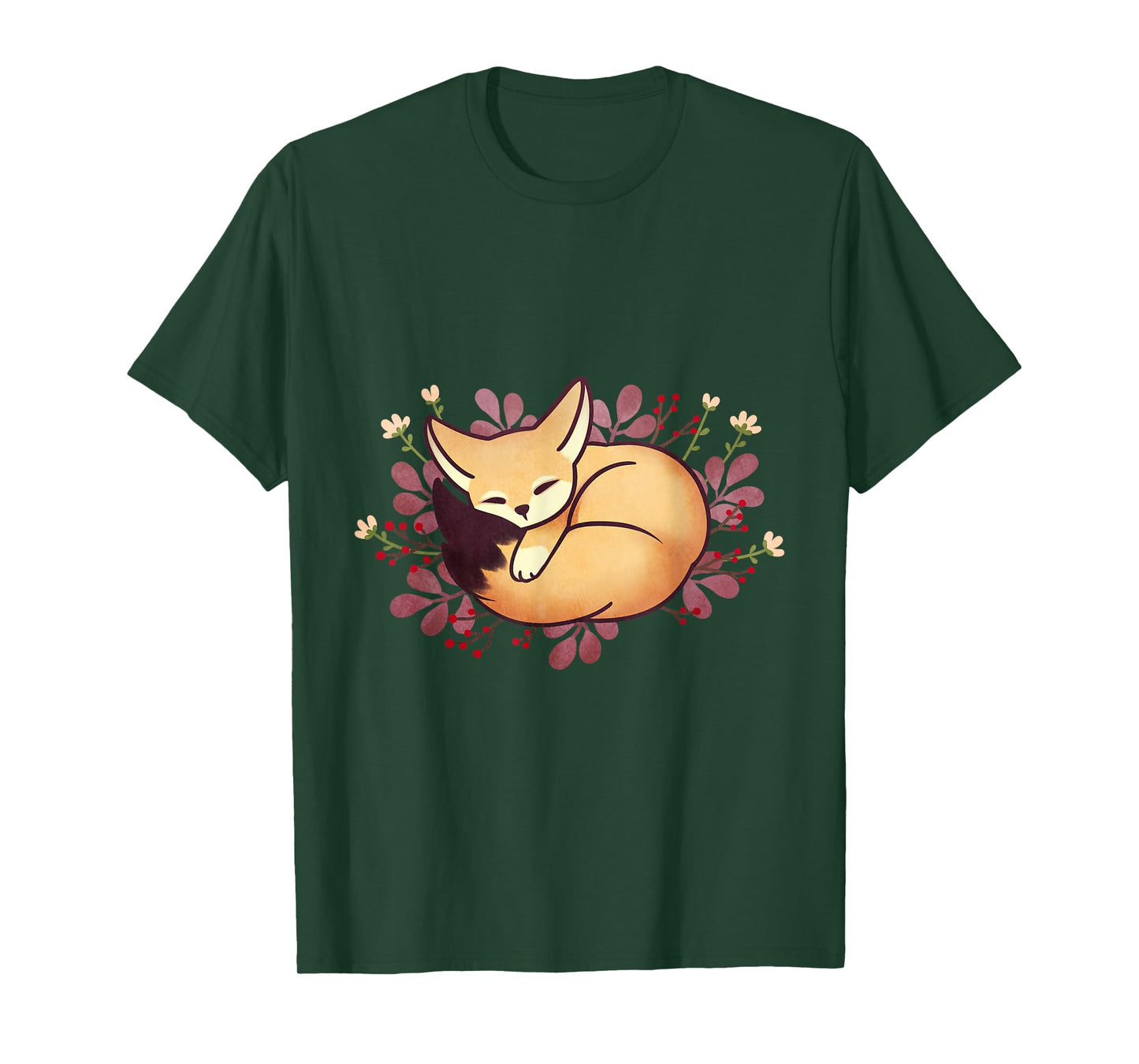 Fennec Fox Shirt Kids Women Sleeping Fennec Fox Cute T-Shirt T-Shirt