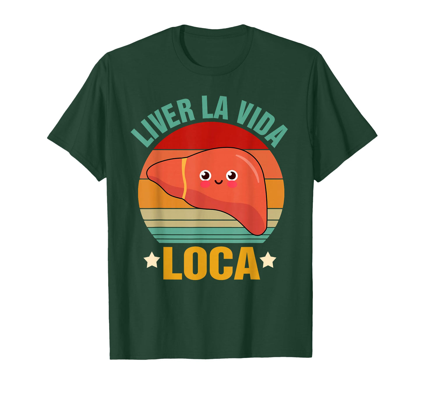 Funny Vintage Liver Disease Hepatology Unisex-Adults Black Small U-Neck Short Sleeve T-Shirt Liver Transplant Surgery Recovery Gift T-Shirt