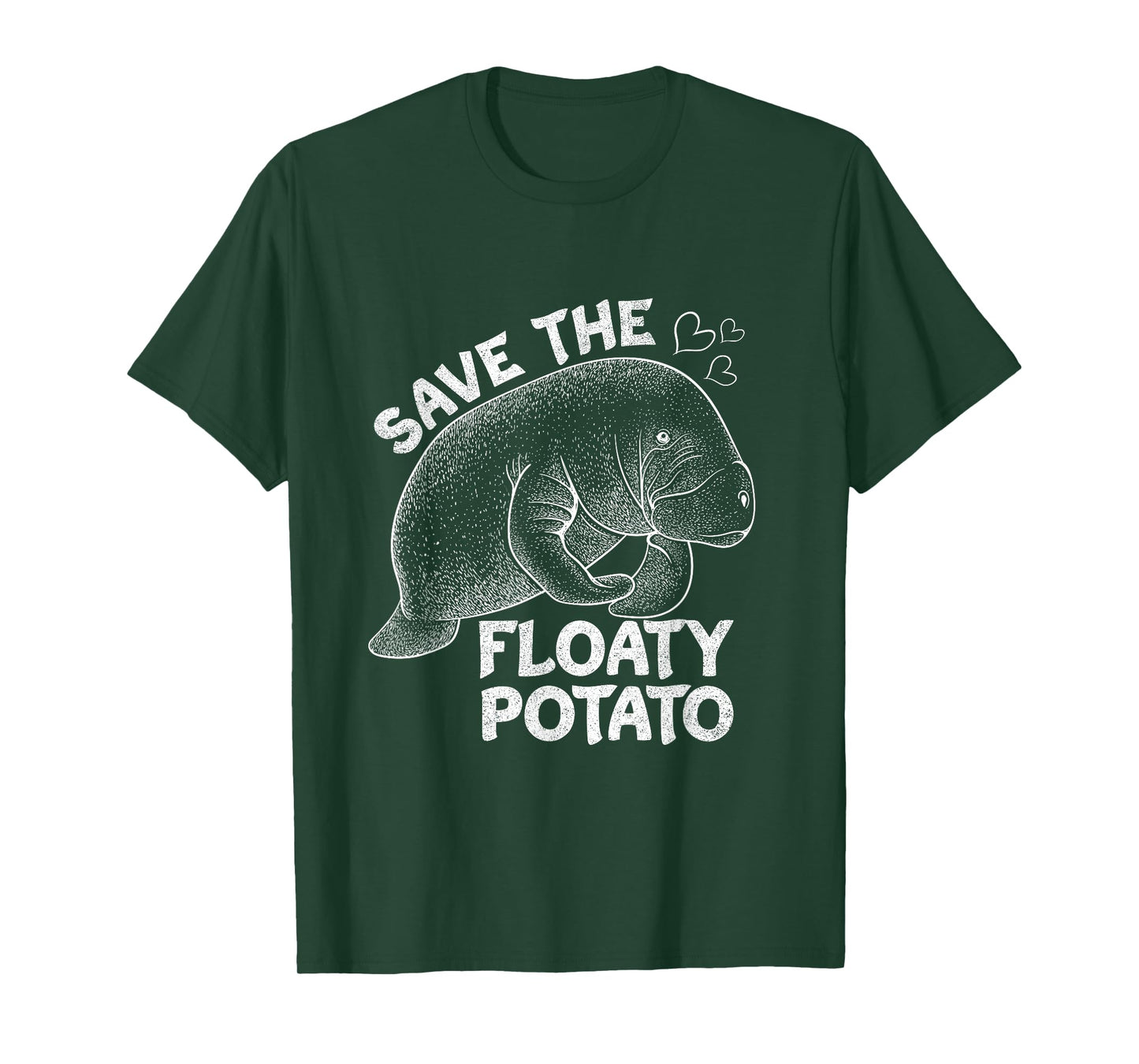Save the Floaty Potato Manatee Sea Animal Lover Design T-Shirt