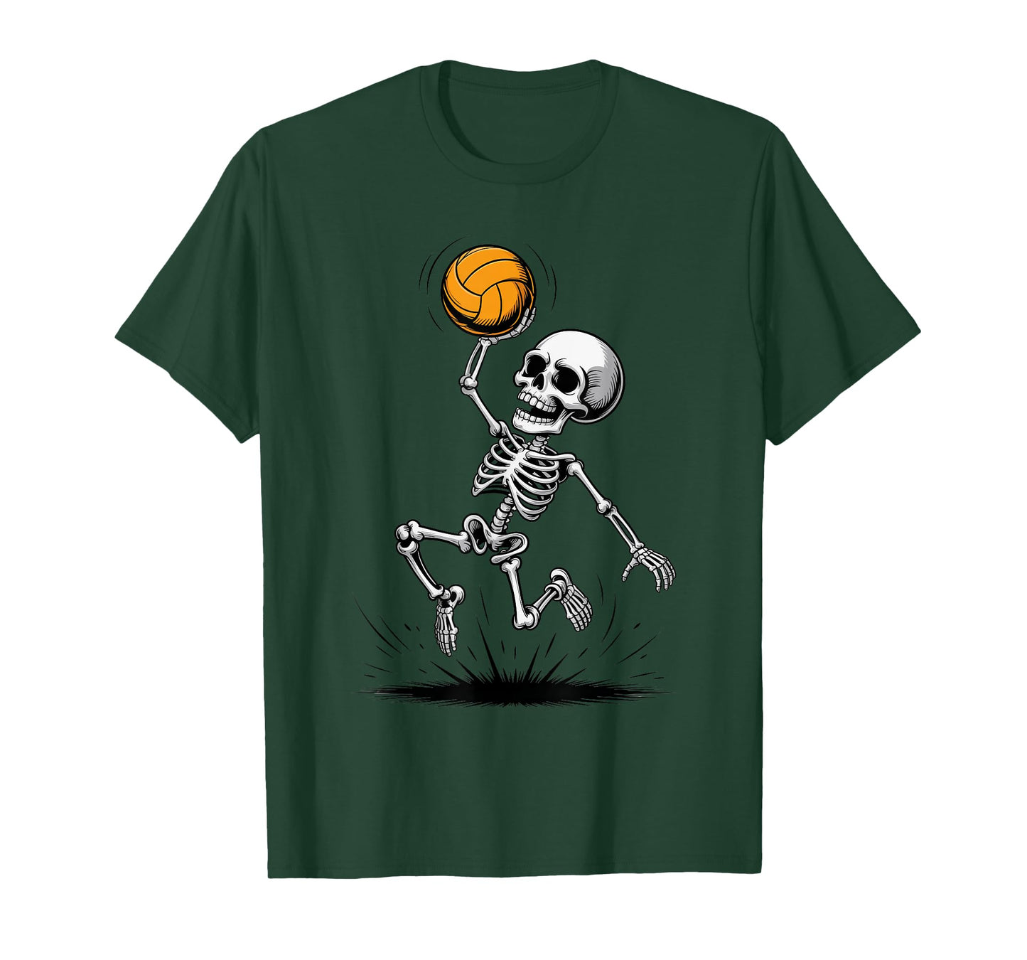 Skeleton Volleyball Player Funny Halloween Costume Kids Boys T-Shirt