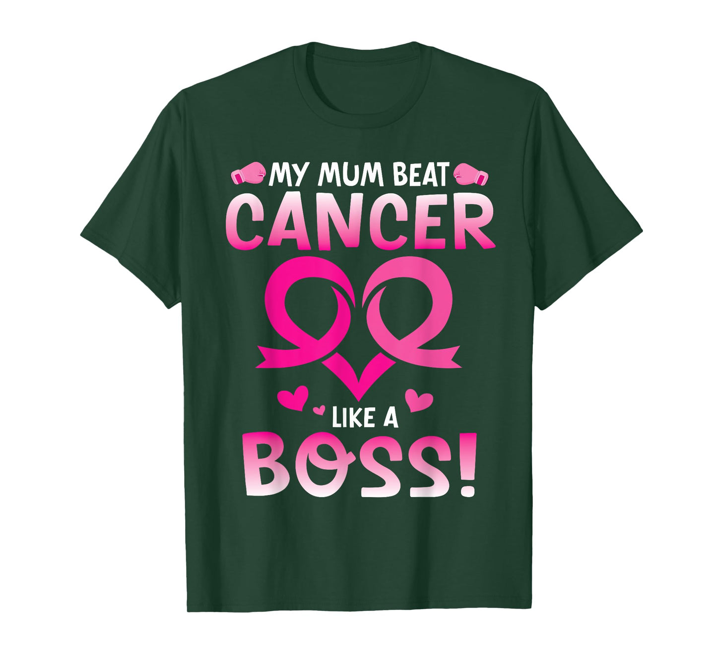Warrior My Mum Beat Breast Cancer Like A Boss Fighting Win T-Shirt