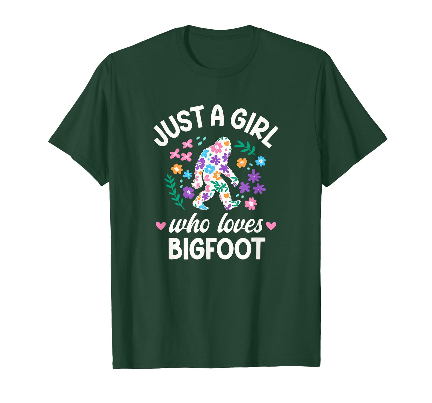 Just A Girl Who Loves Bigfoot Sasquatch For Teen Girls T-Shirt