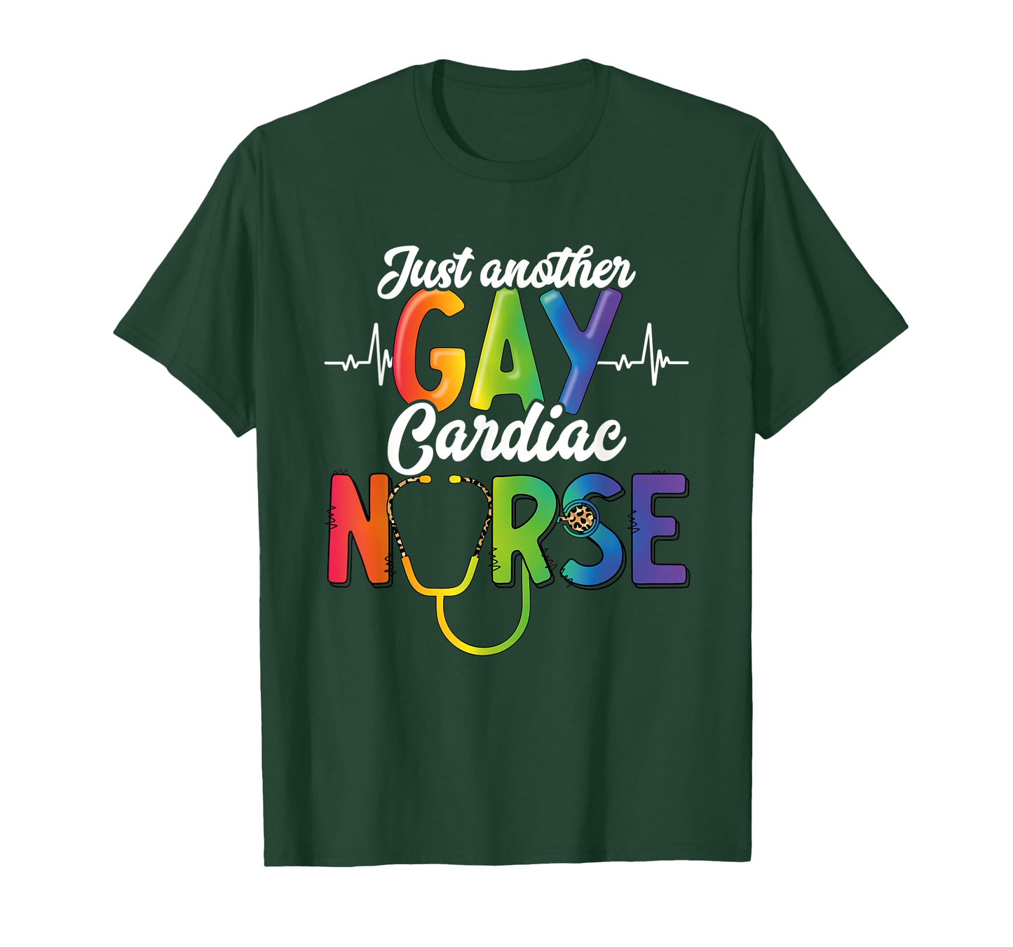 Gay Pride Month Medical Support Personnel Gay Cardiac Nurse T-Shirt