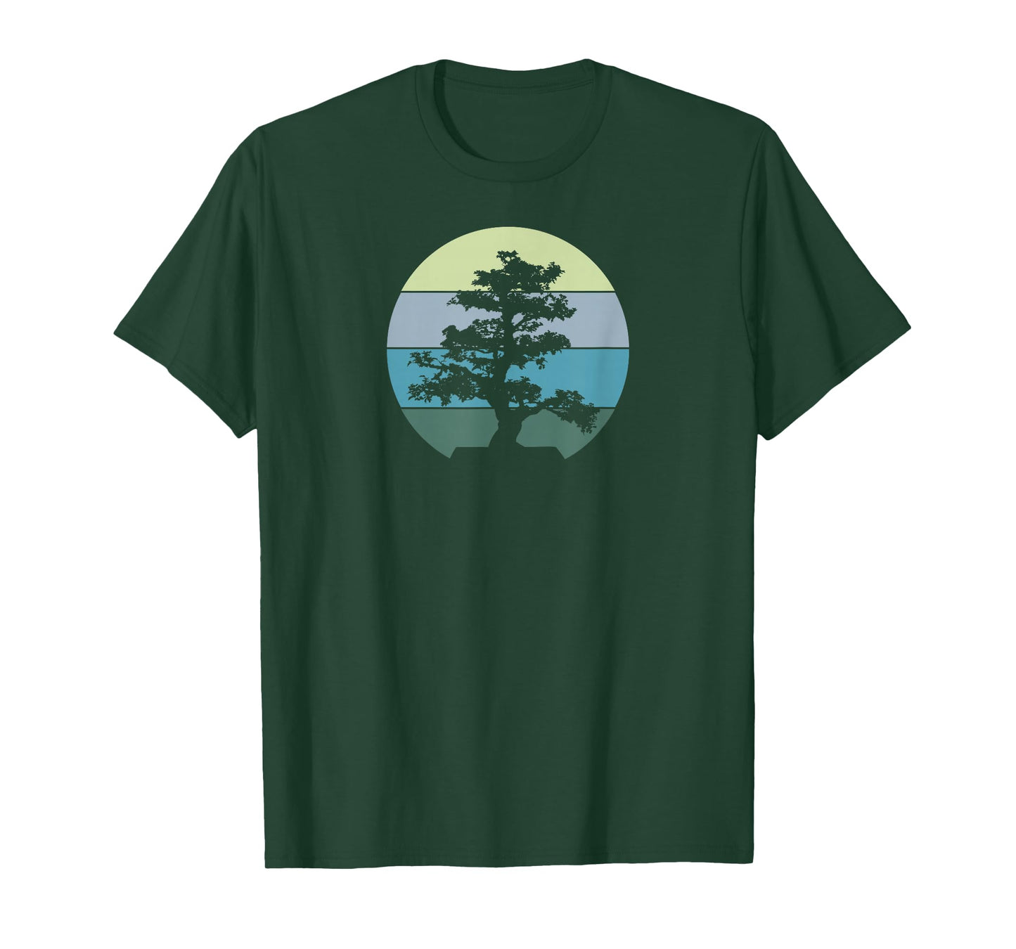 Pacific Ocean Beach Bonsai Tree Sun Retro Vintage T-Shirt T-Shirt