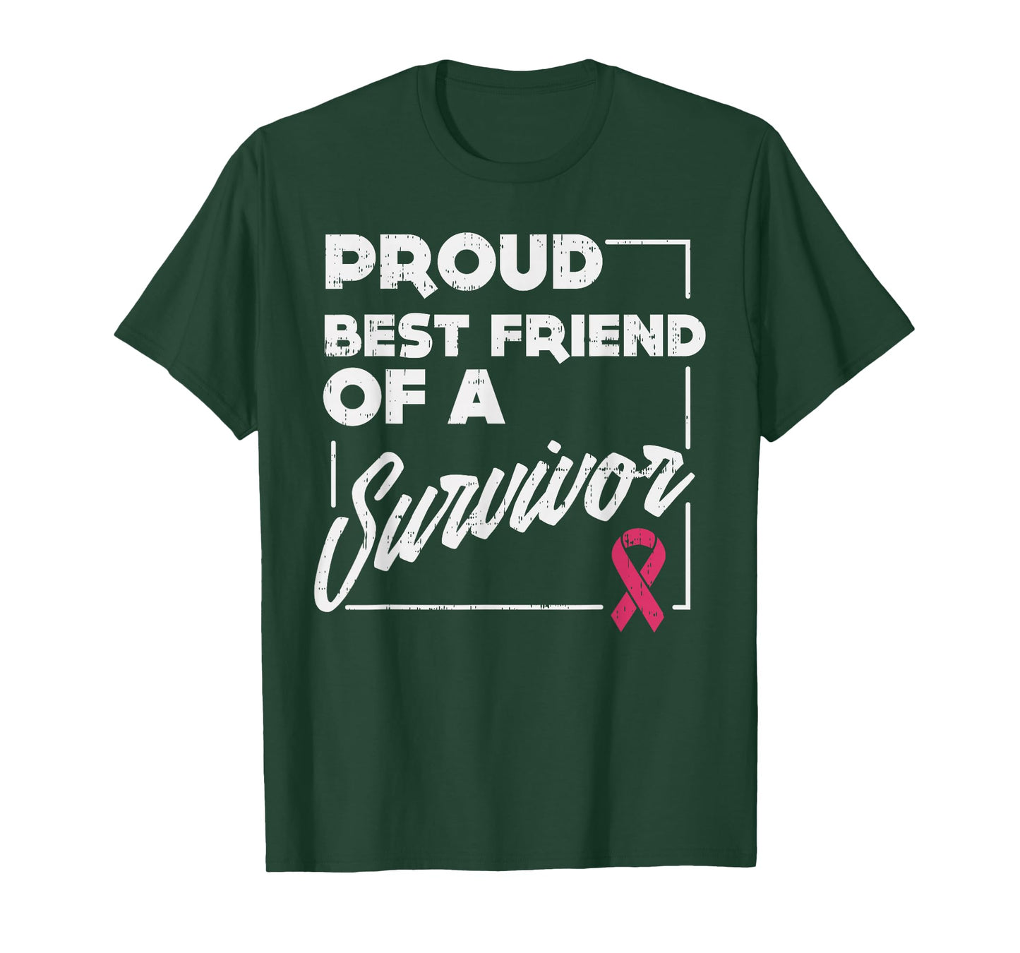 Proud Best Friend Survivor Shirt Breast Cancer Support Gift T-Shirt