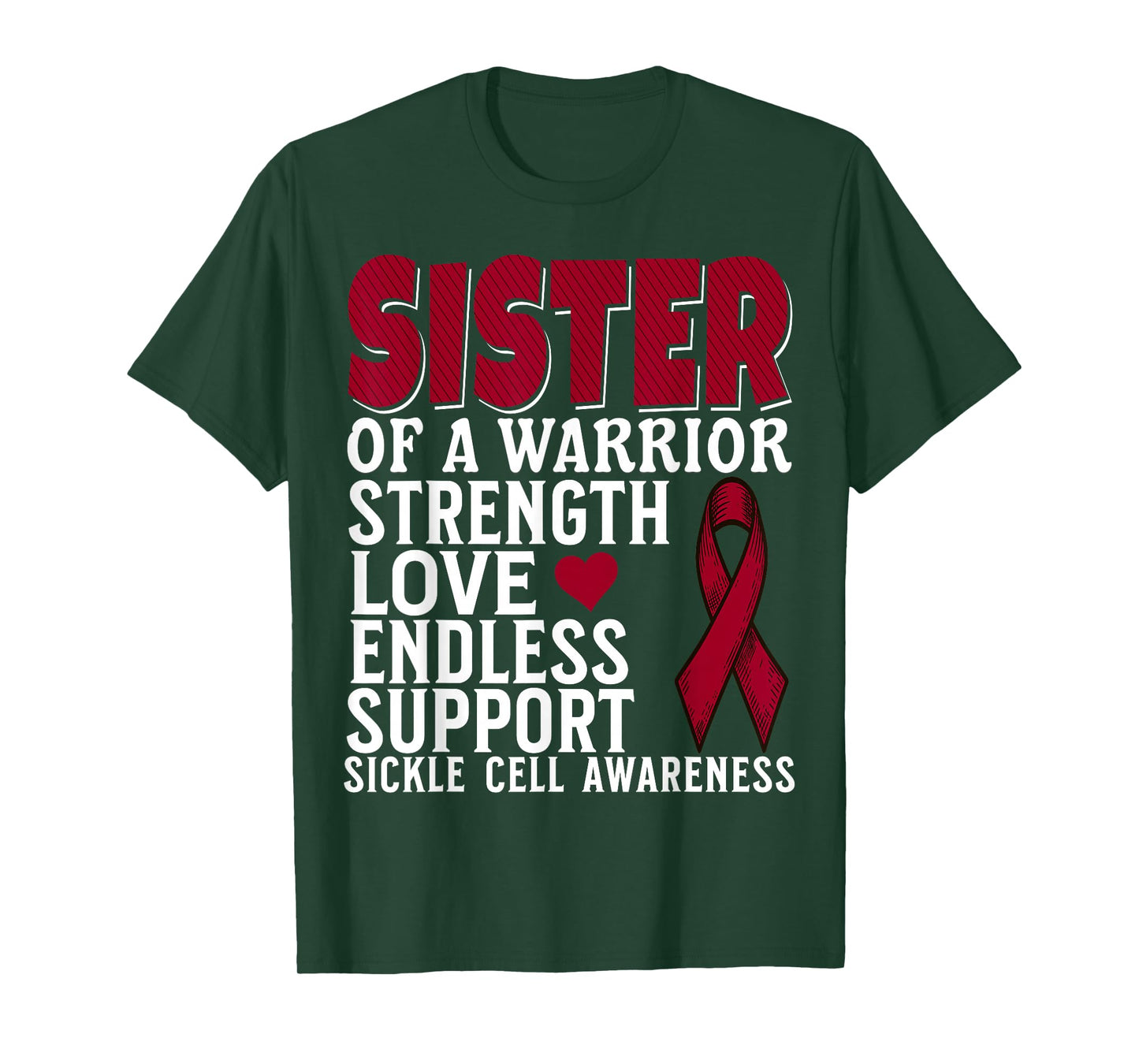 Family Matching Sister of a Warrior Sickle Cell Awareness T-Shirt