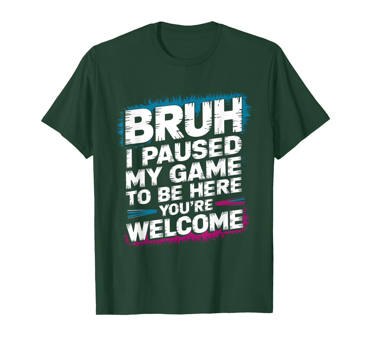 Bruh I Paused My Game Funny Skeleton Halloween Gamer Gaming T-Shirt