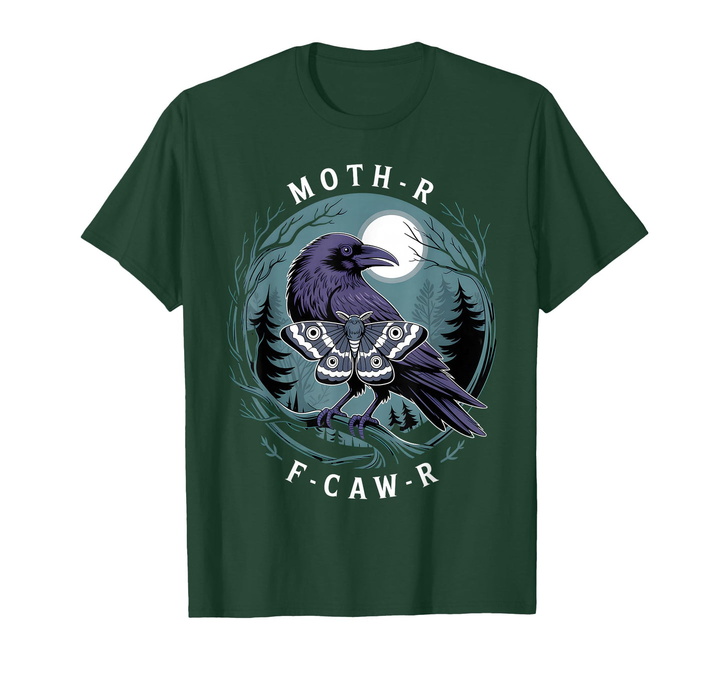Funny Crow F-Caw-F Raven Bird Gothic Halloween Party Joke T-Shirt