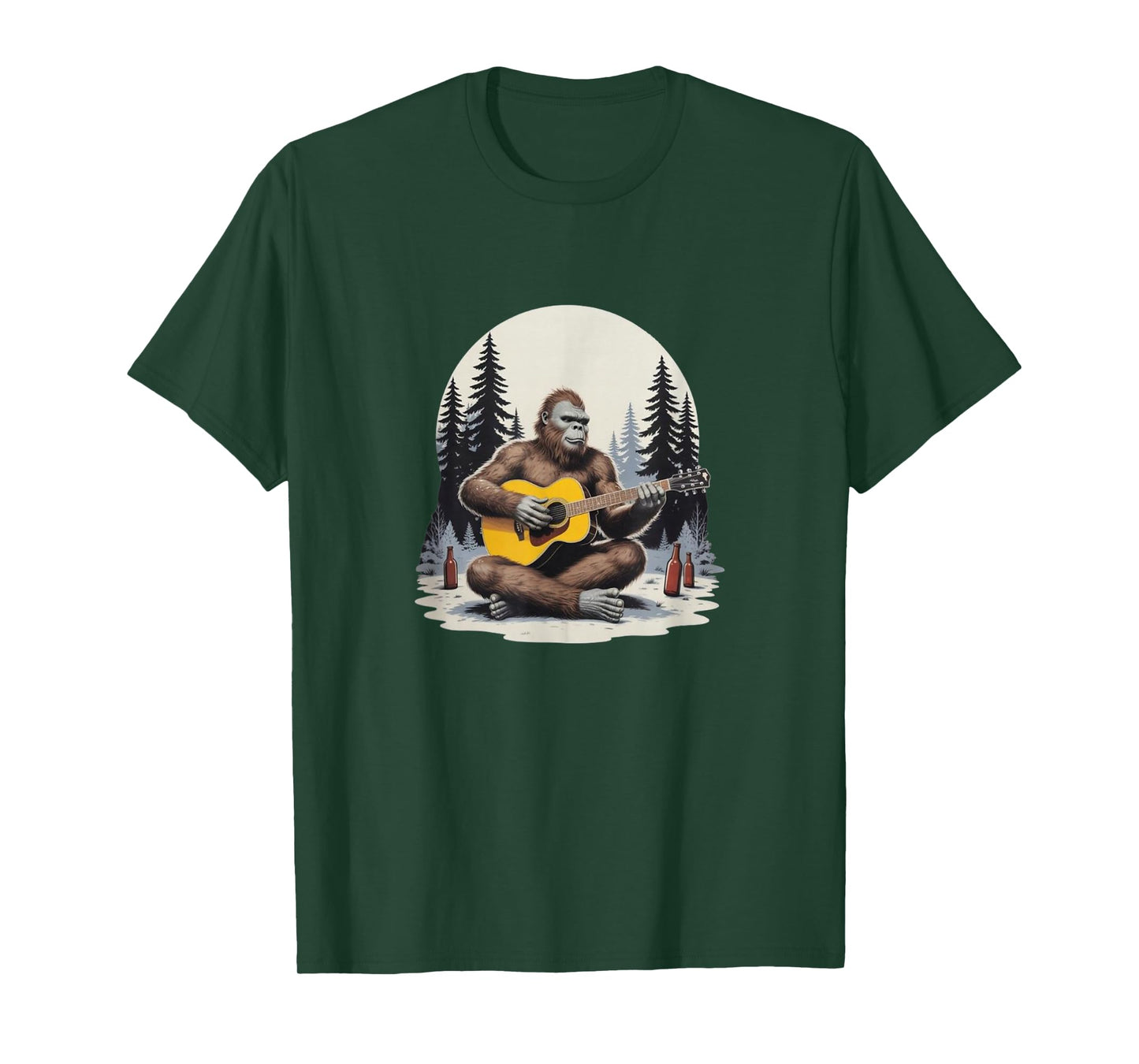 Bigfoot Jam Session - Funny Guitar & Beer Tee T-Shirt