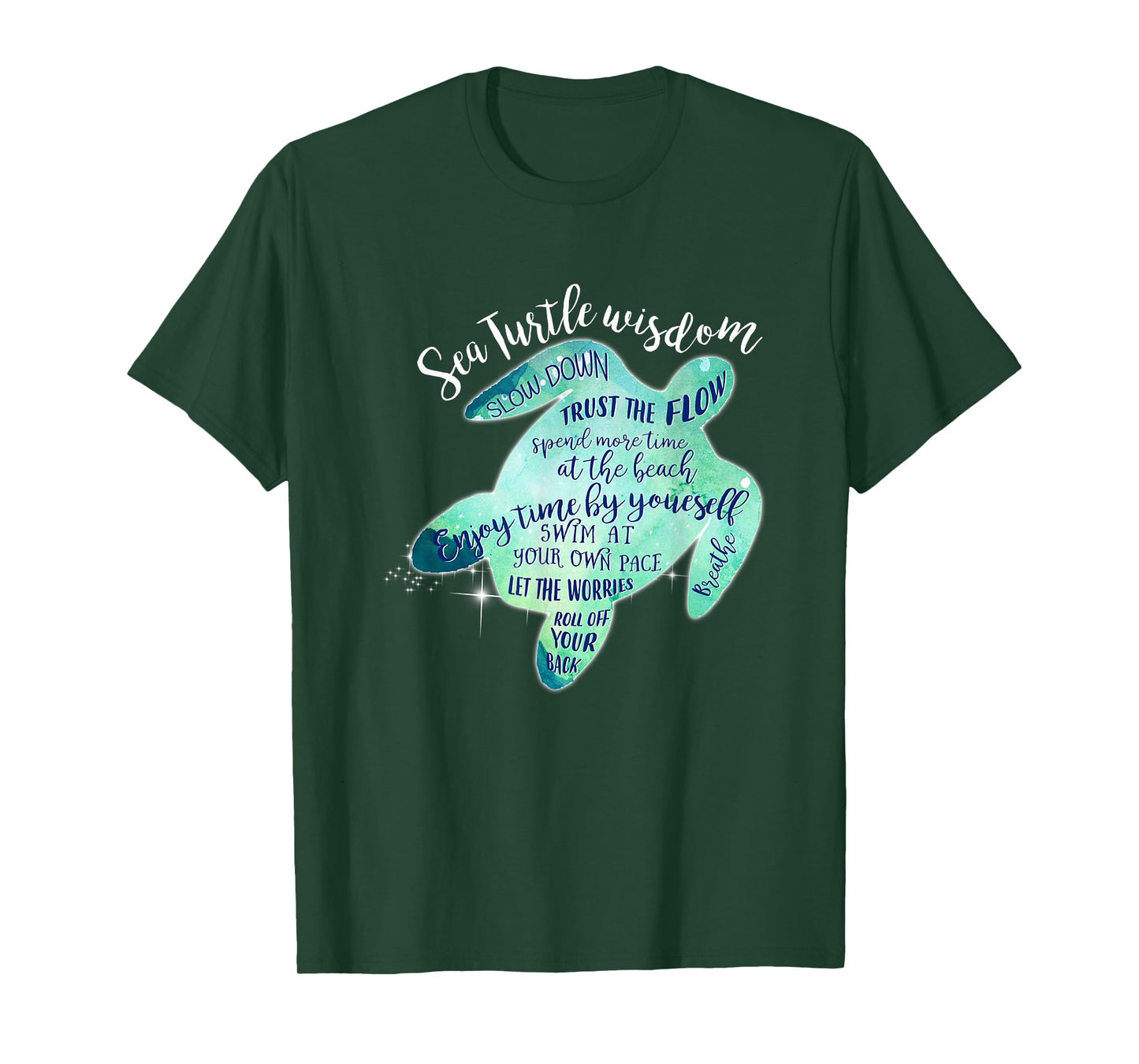 Sea Turtle Wisdom T-Shirt for Women - Beach T-Shirt