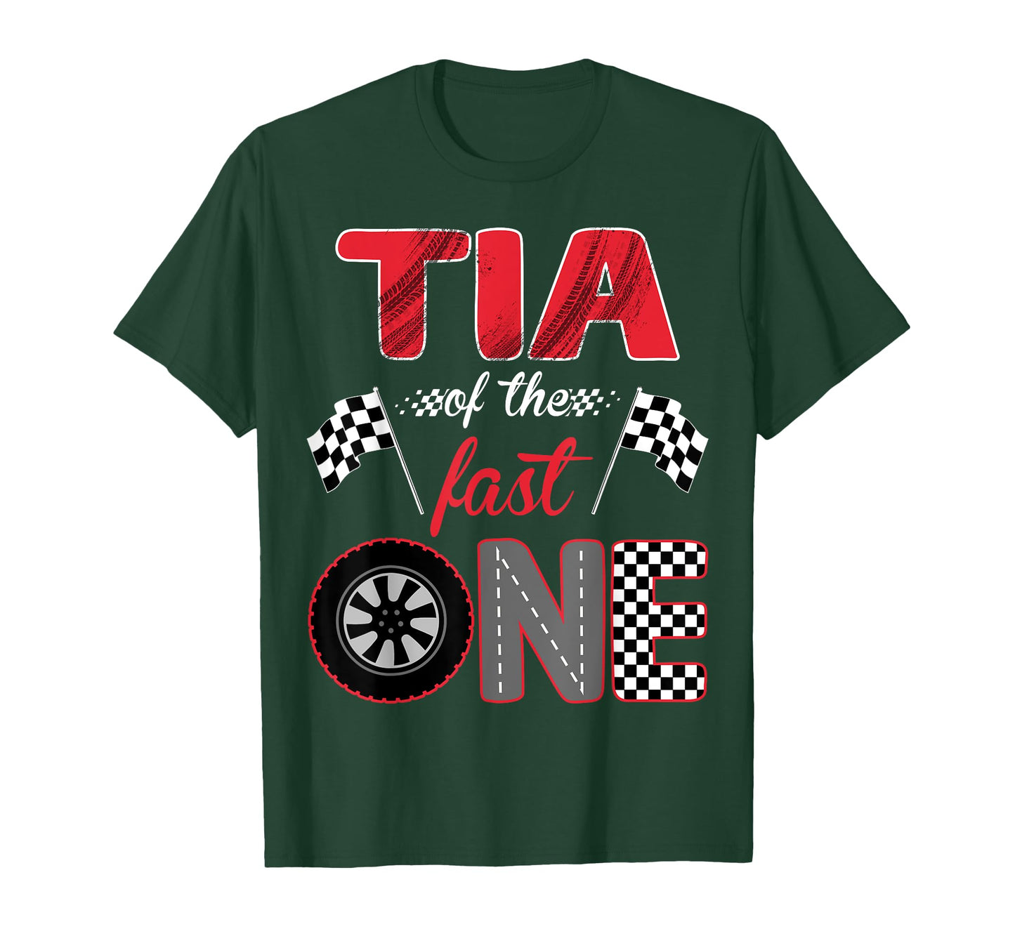 Tia Of The Fast One Birthday 1st Race Car Family T-Shirt