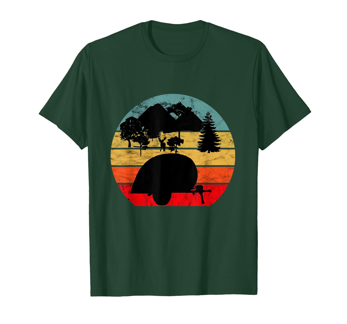 Camping Caravan Vintage Retro Sunset Camper T-Shirt