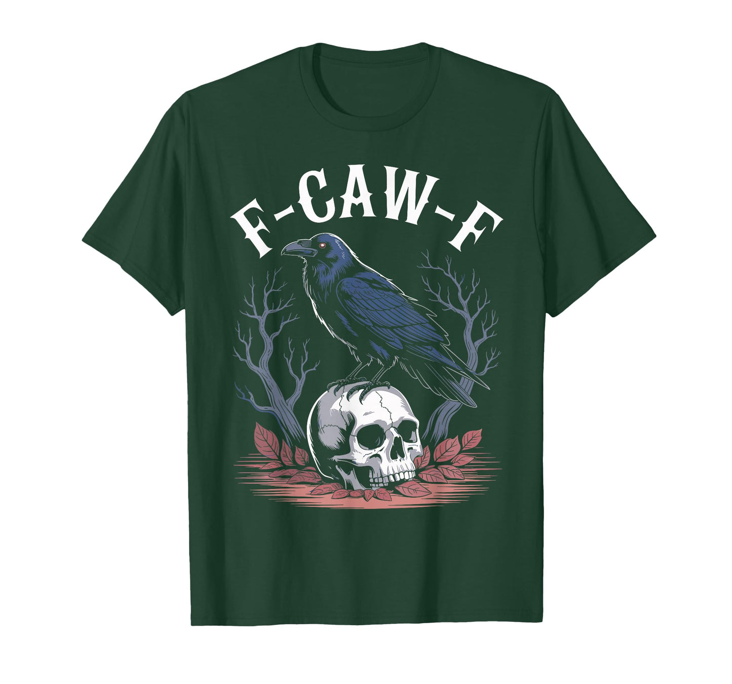 F-Caw-F Funny Raven Skull Gothic Halloween Meme T-Shirt