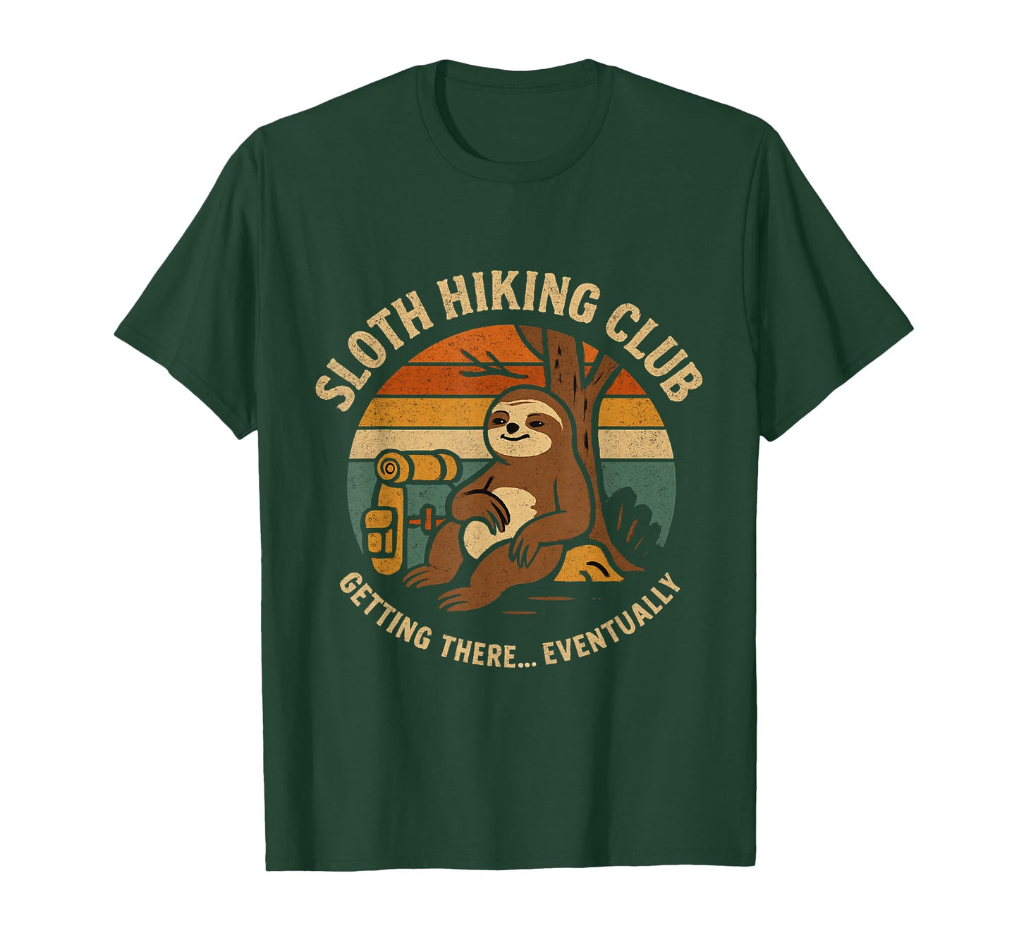 Sloth Hiking Club Adventure Outdoor Journey Funny Hiking T-Shirt