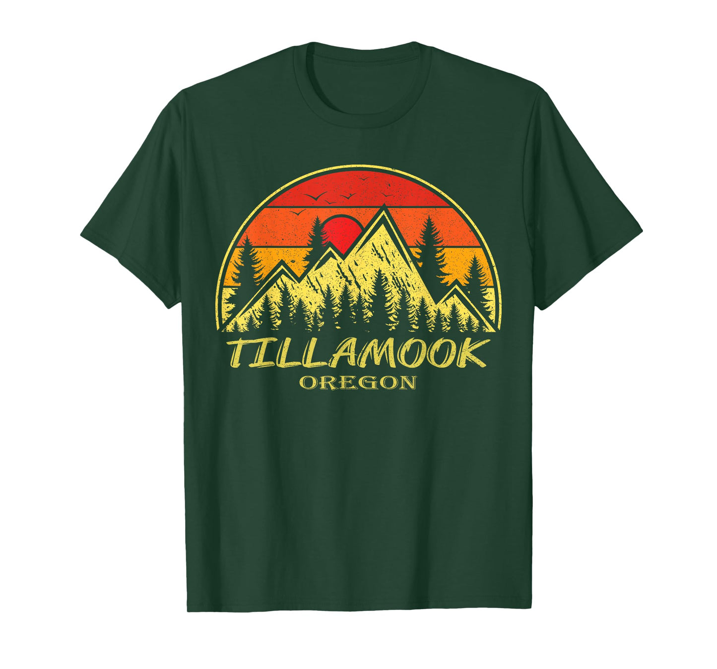 Vintage Tillamook Oregon OR Mountains Hike Hiking Souvenir T-Shirt