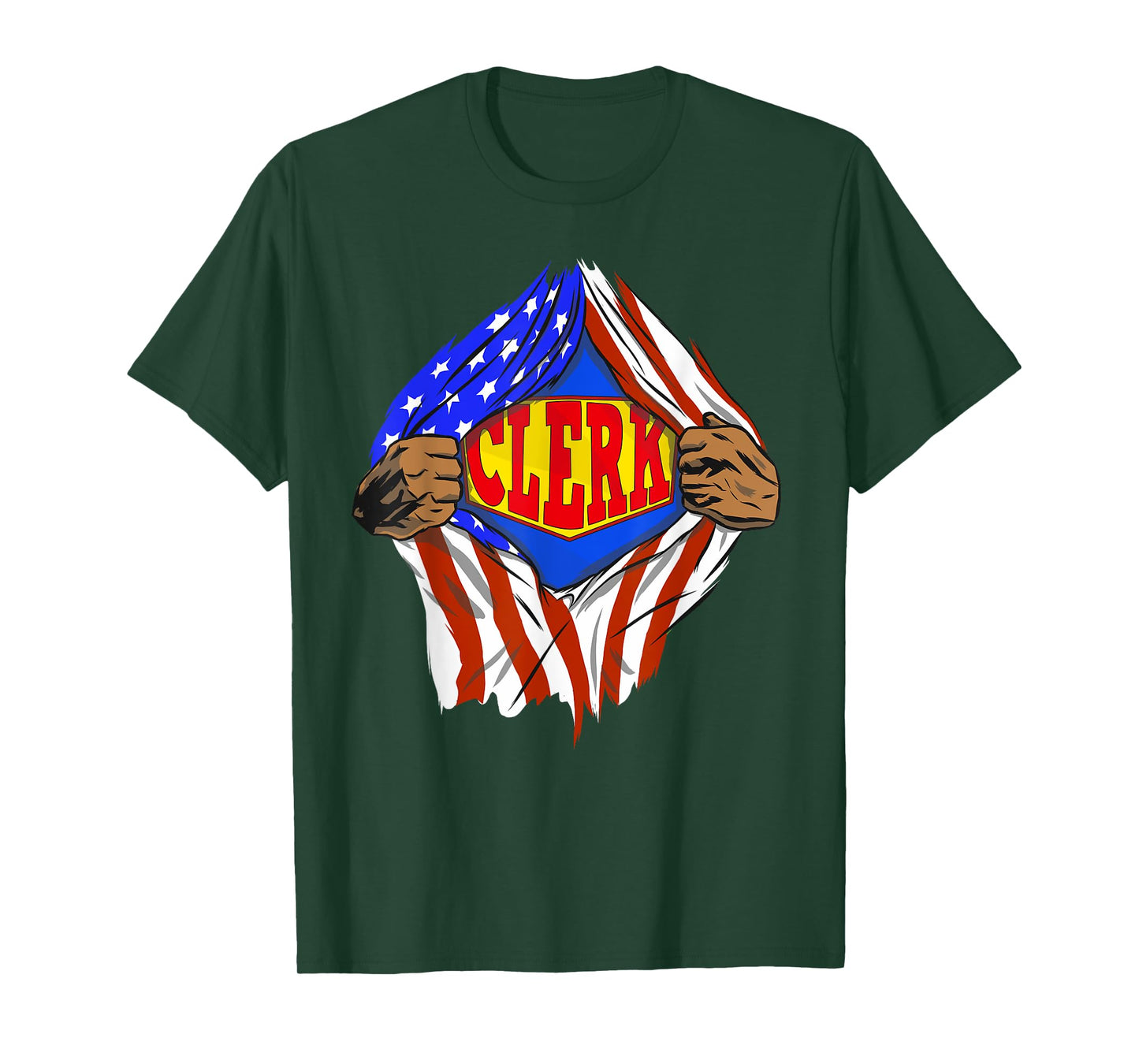 Funny Super Clerk Hero Job T-Shirt