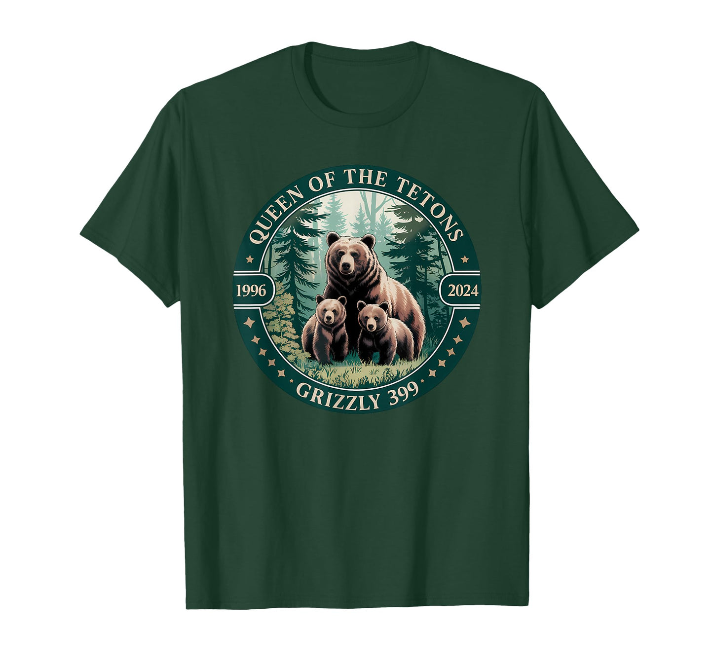 Queen Of The Tetons Grizzly 399 Bear Lovers National Park T-Shirt