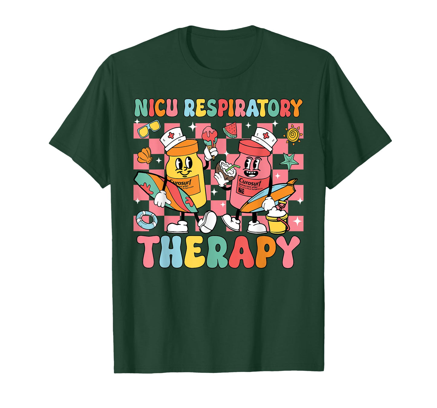 NICU Respiratory Therapy Summer Nurse Neonatal Beach Vibes T-Shirt