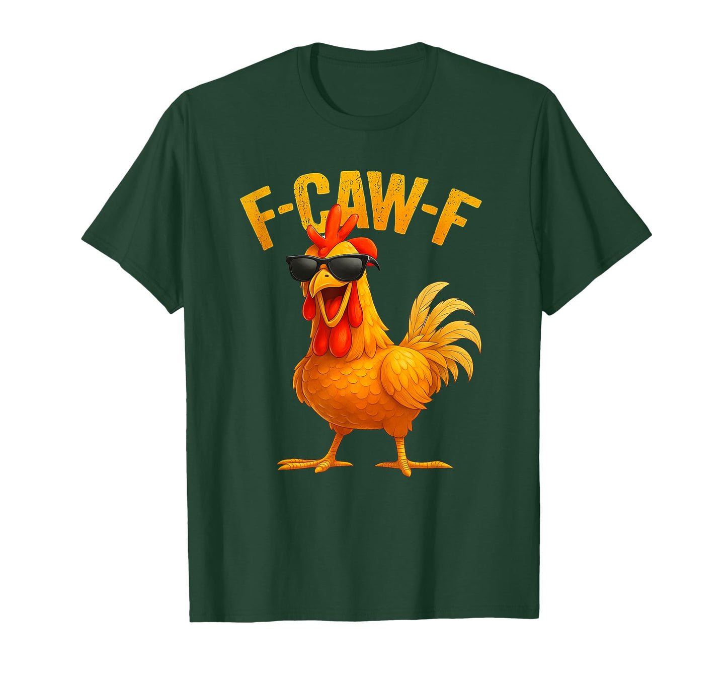 Funny F-Caw-F Chicken Glasses Chicken Humor Rooster Meme T-Shirt