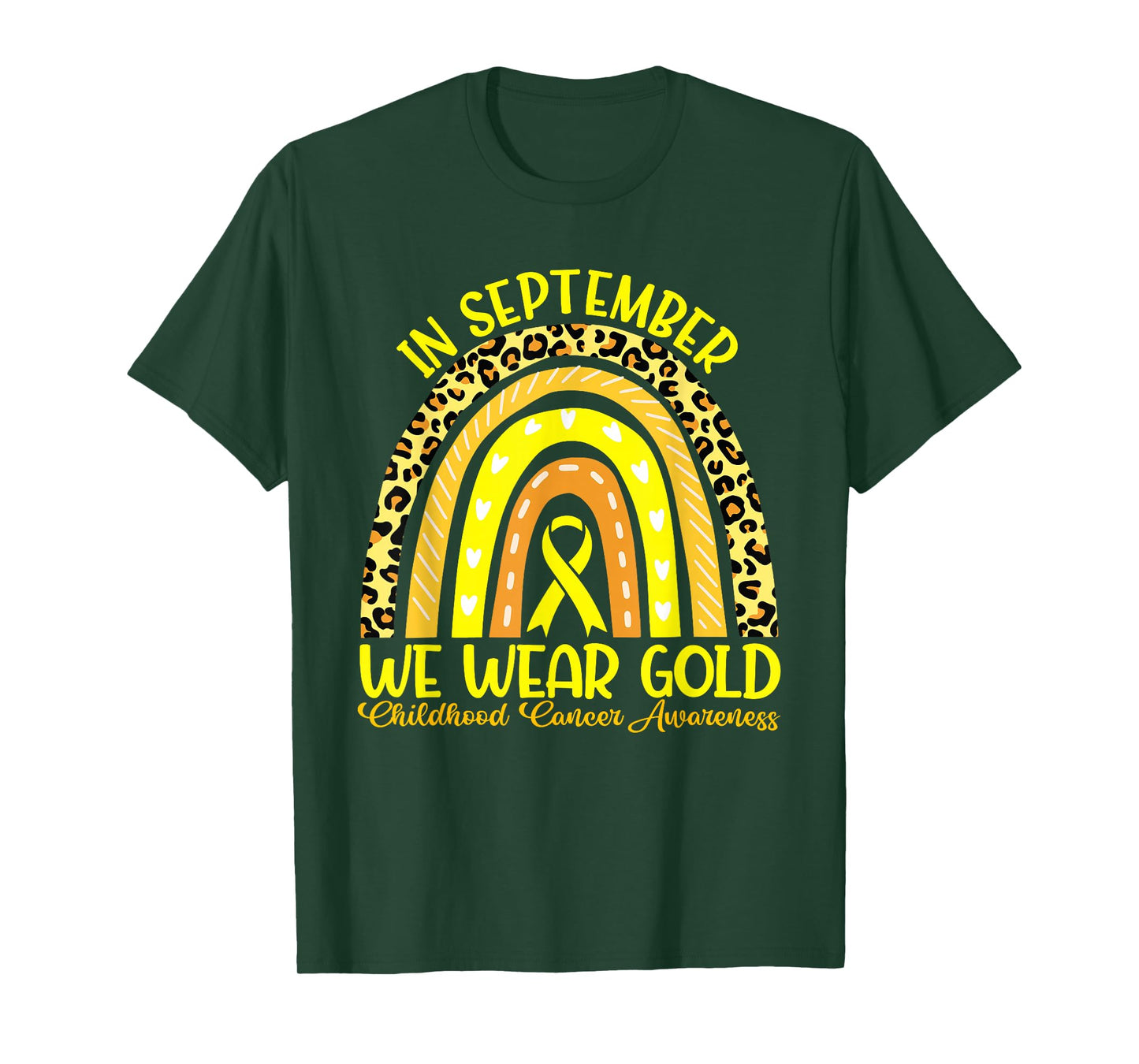 Childhood Cancer Awareness Shirt In September We Wear Gold T-Shirt