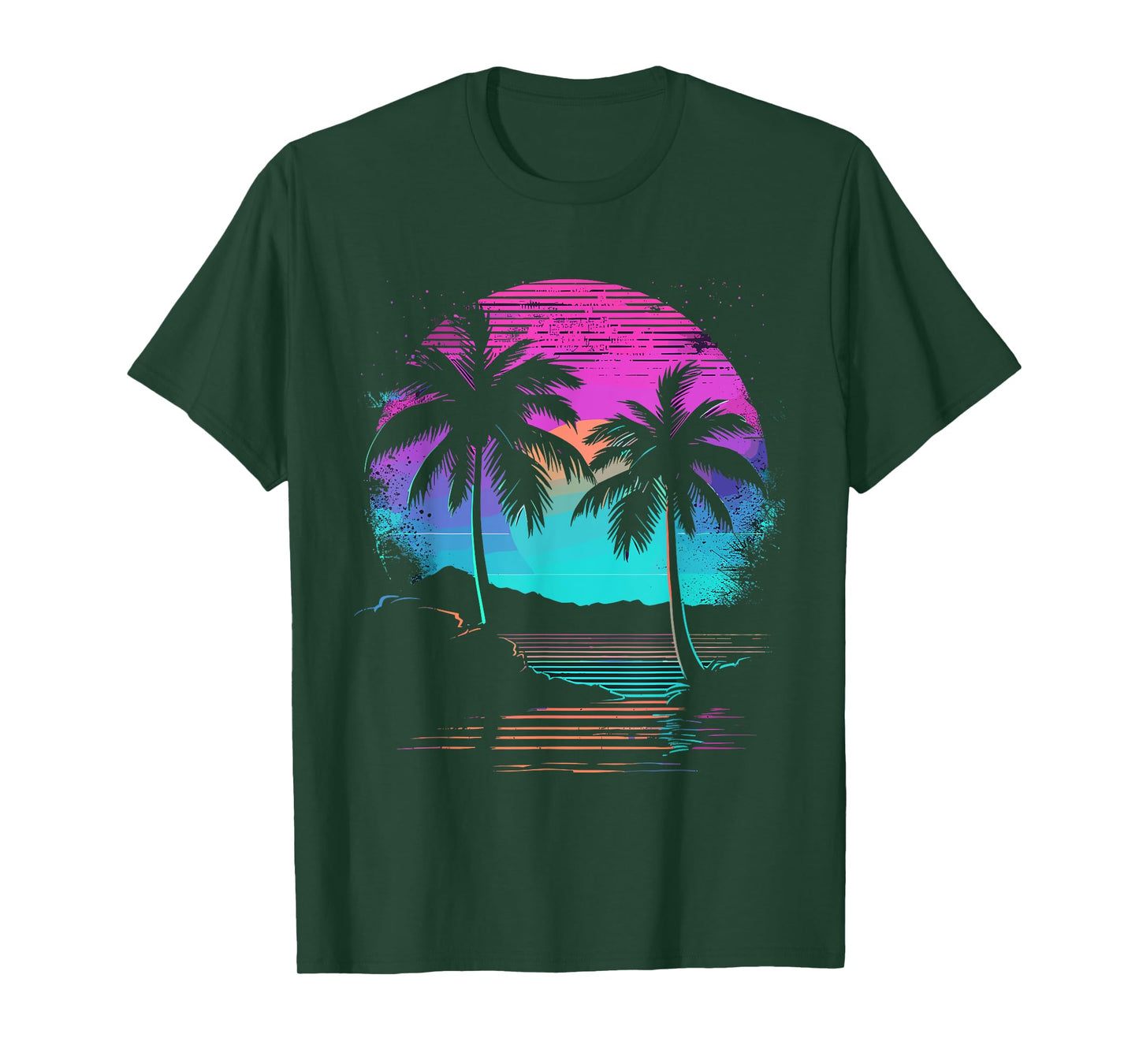 Retro Vintage Sunset Palm Tree T-Shirt