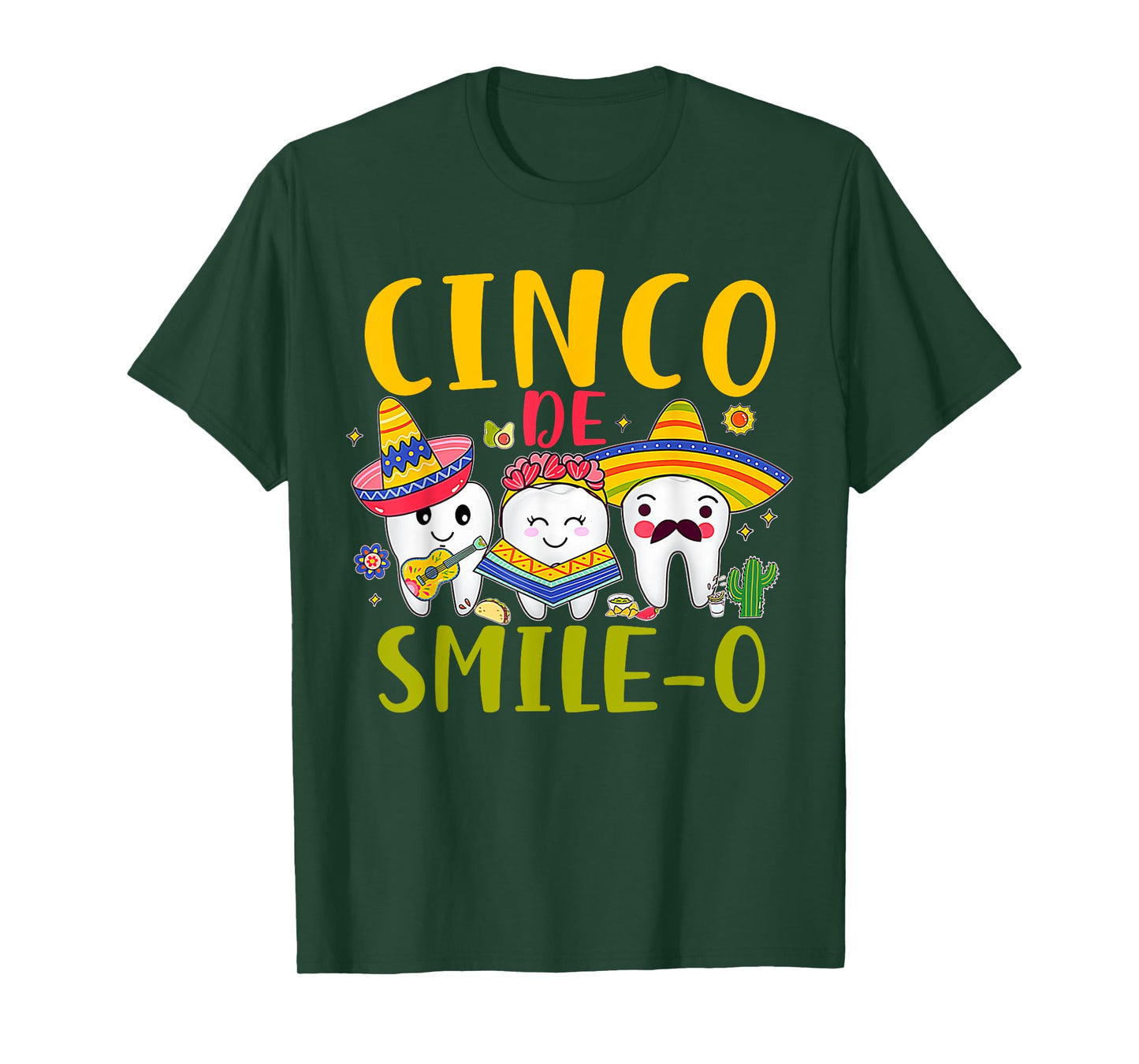 Dental Hygienist Cinco De Smile O Cinco De Mayo Dentist T-Shirt