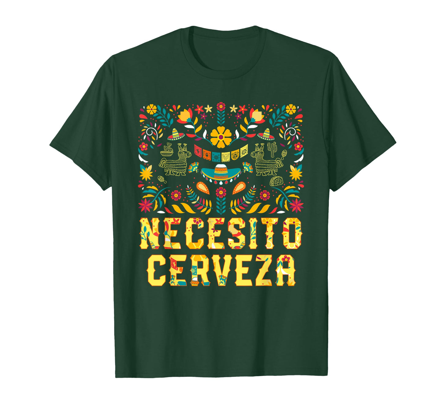Necesito Cerveza Funny Craft Beer Humor Brewer Cinco De Mayo T-Shirt