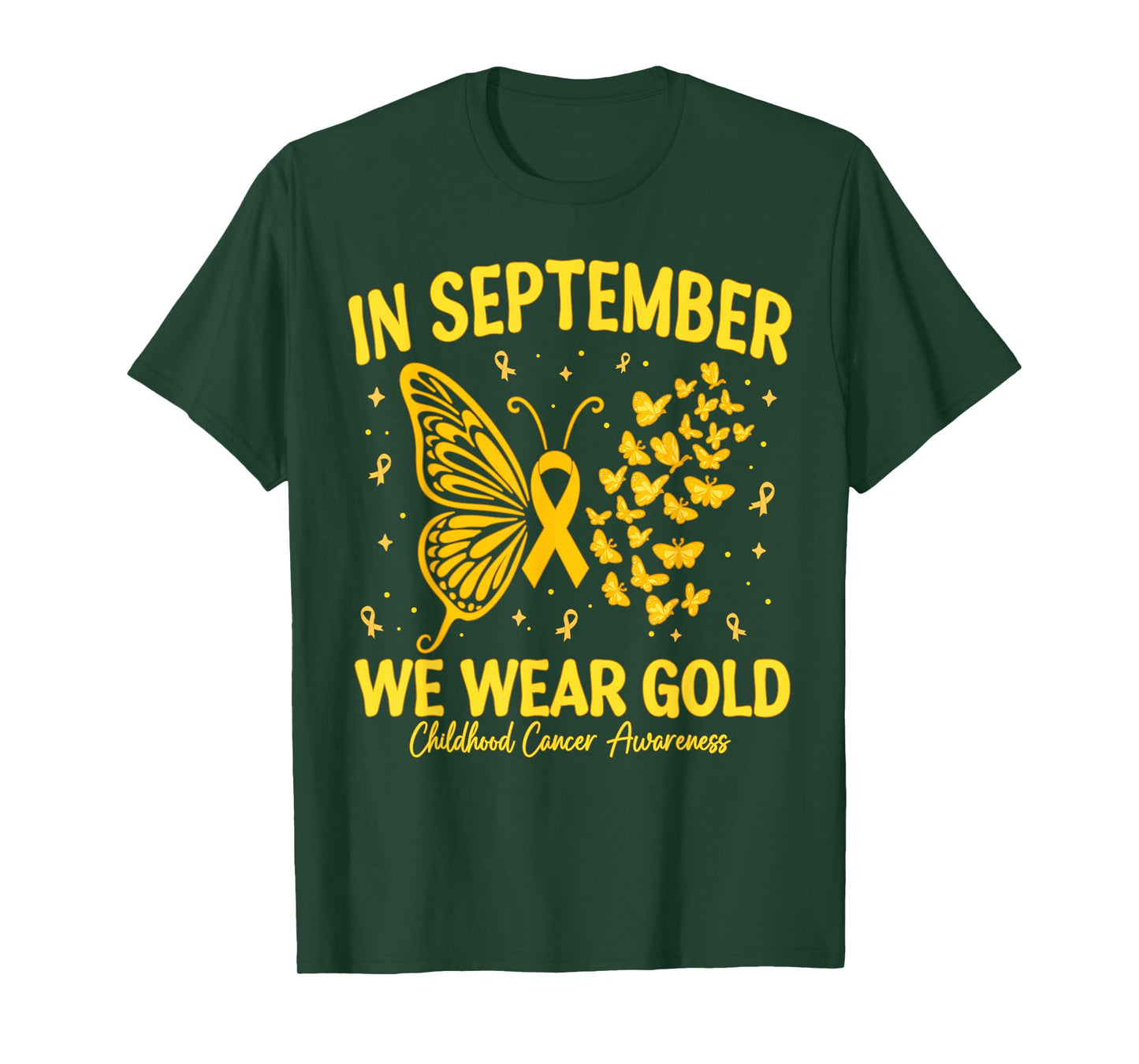 in September We Wear Gold Childhood Cancer Awareness Kids T-Shirt