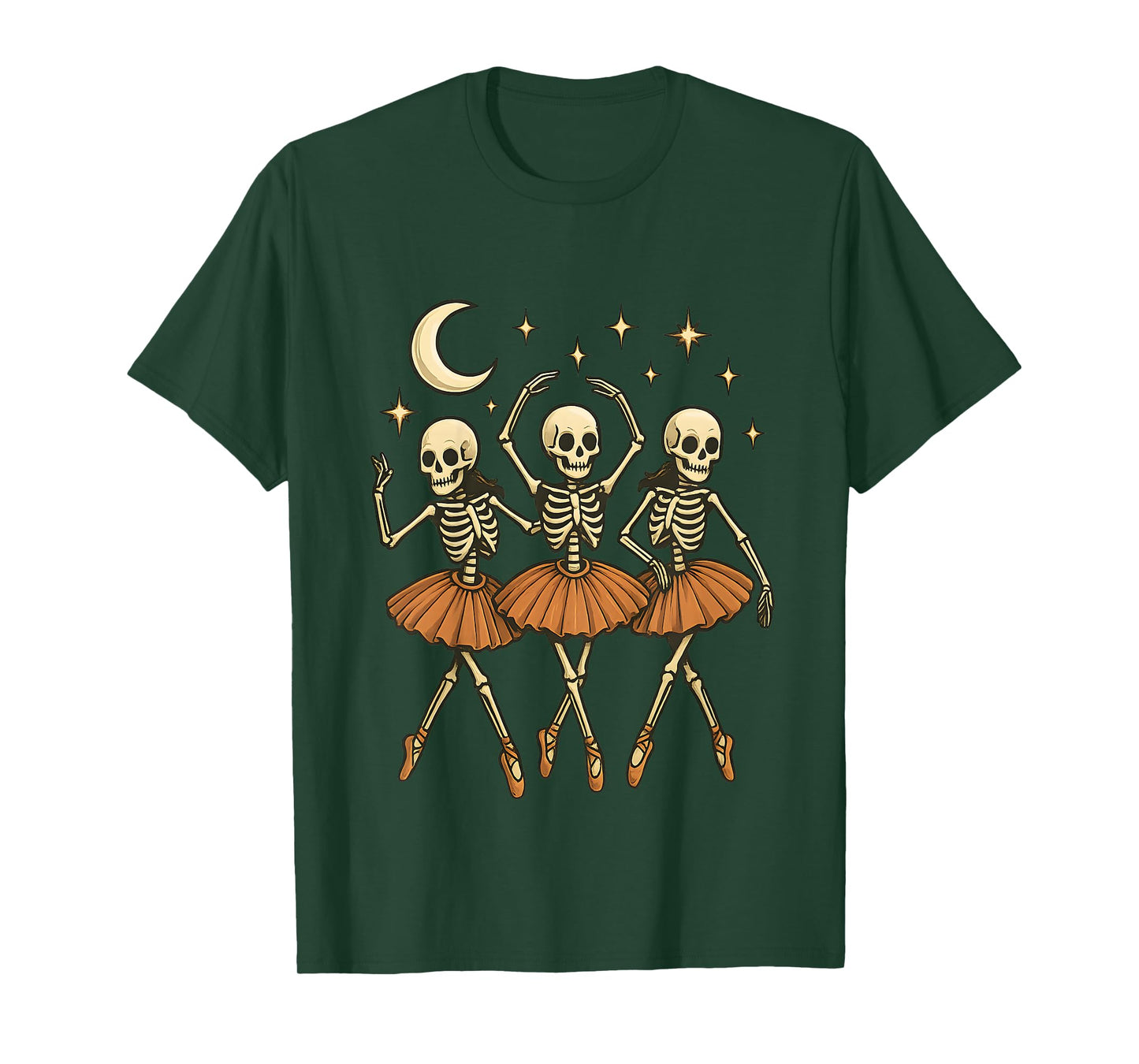 Spooky Skeleton Dance Scary Ballet Halloween Dancers T-Shirt