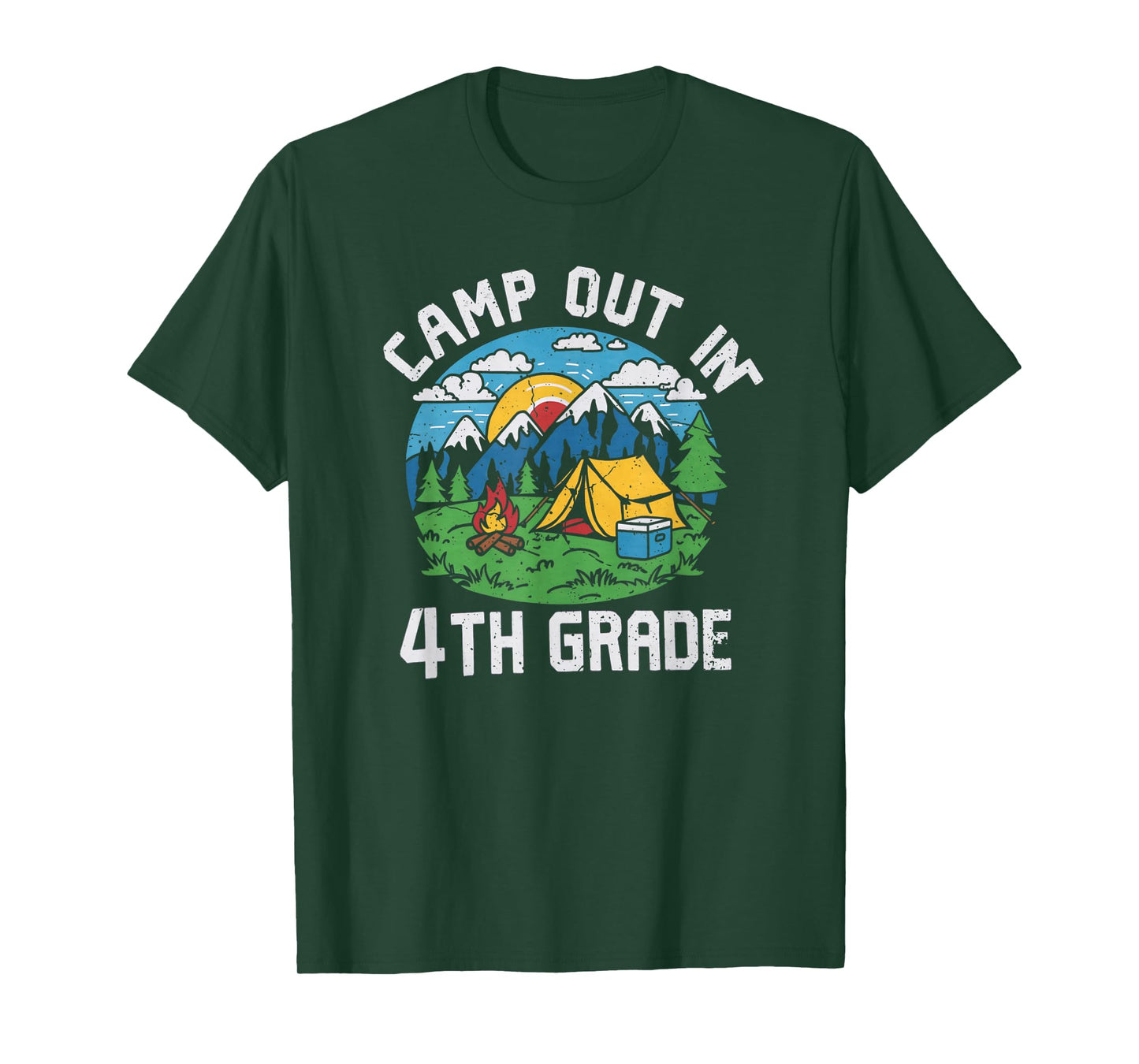 Camp out In 4th Grade Funny Camping Lovers Back to School T-Shirt