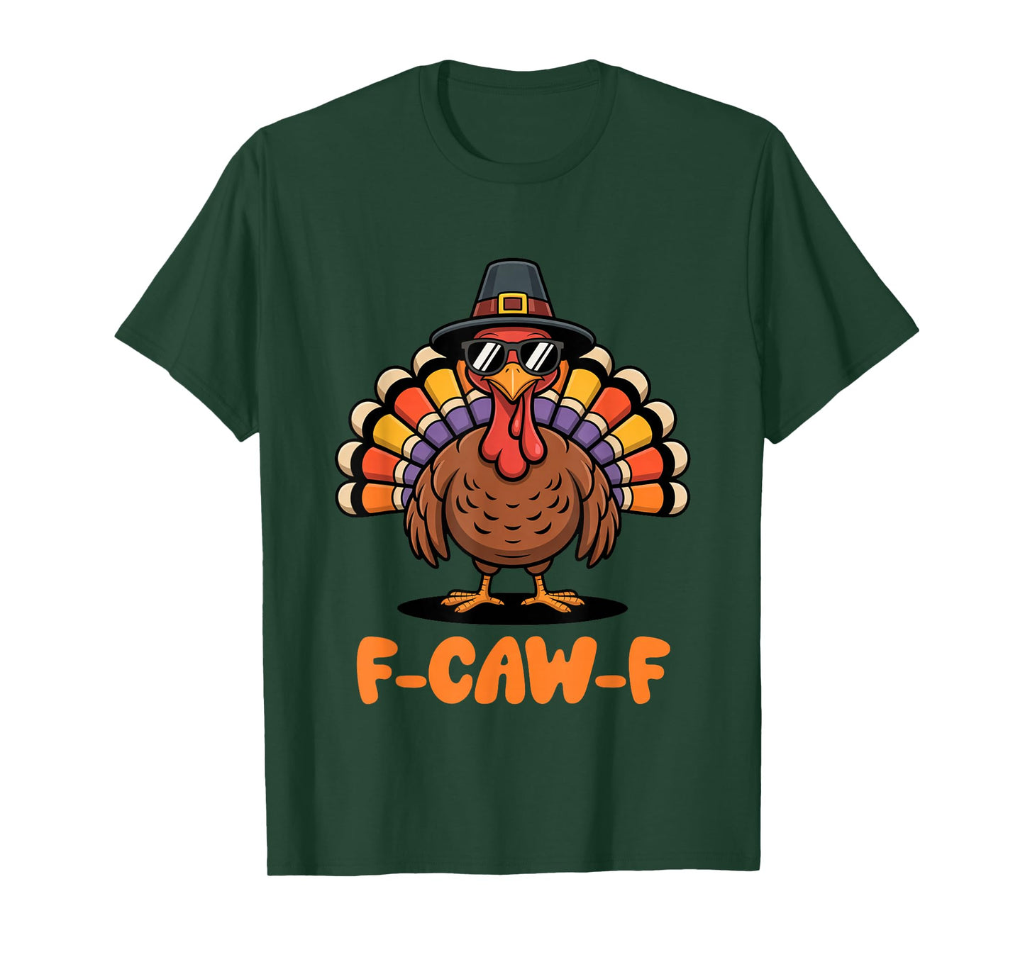 F Caw F Funny Thanksgiving Turkey Gobble Gobble Crow Bird T-Shirt