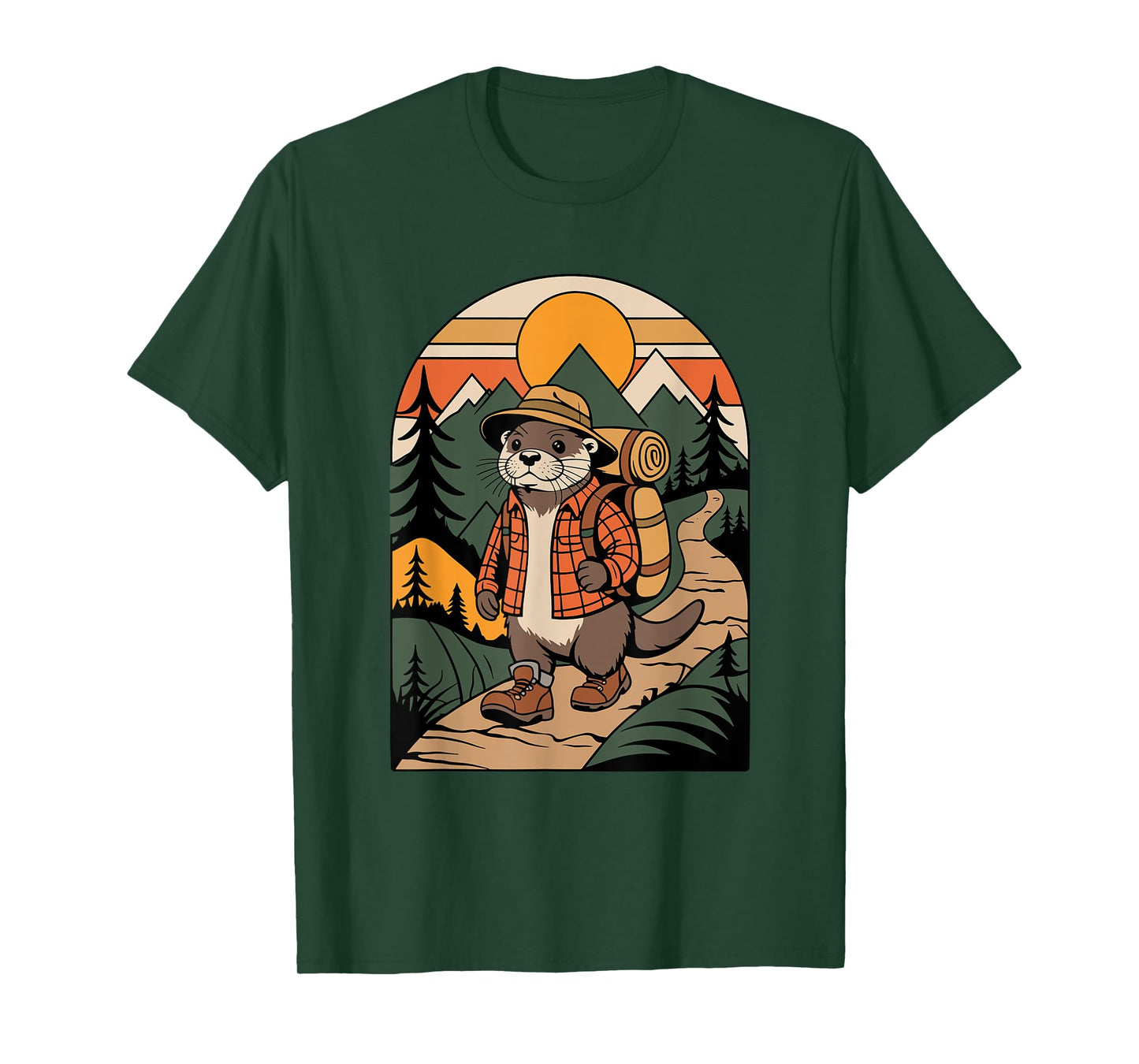 Otter Hiking Camping Camp Camper Backpacking T-Shirt
