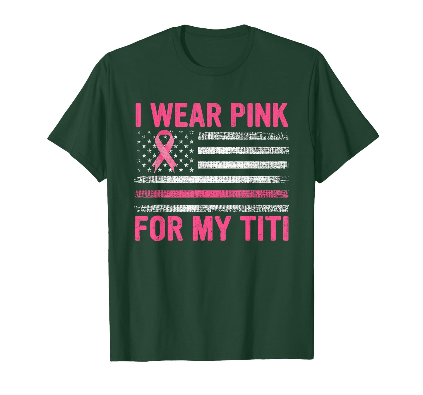 I Wear Pink For My Titi Breast Cancer Awareness Support T-Shirt
