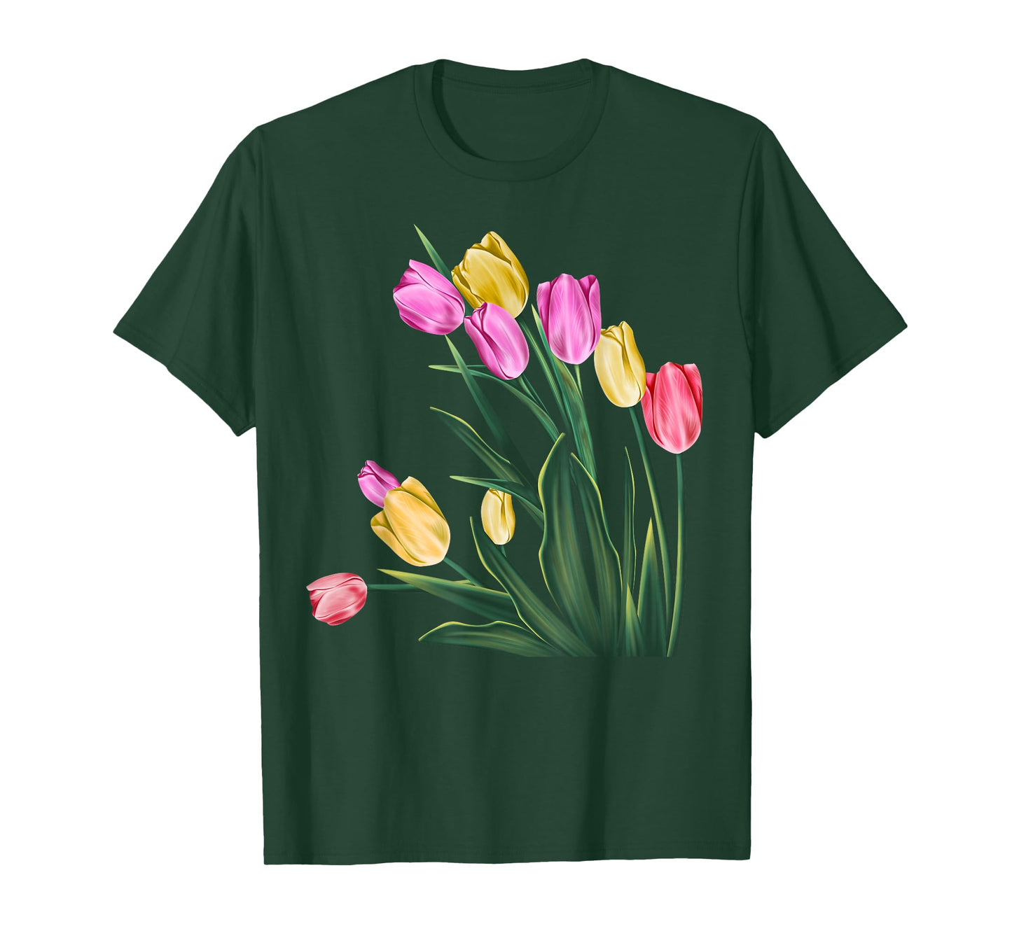 Wonderful Lovely Nature Spring Tulips Flower Plant Gardening T-Shirt
