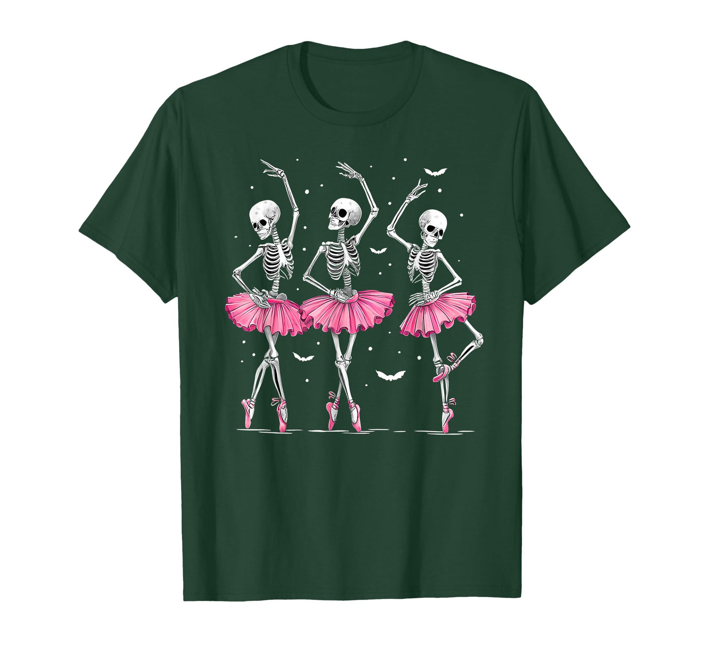 Ballerina Ballet Dance Halloween Dancing Skeleton Girl Women T-Shirt