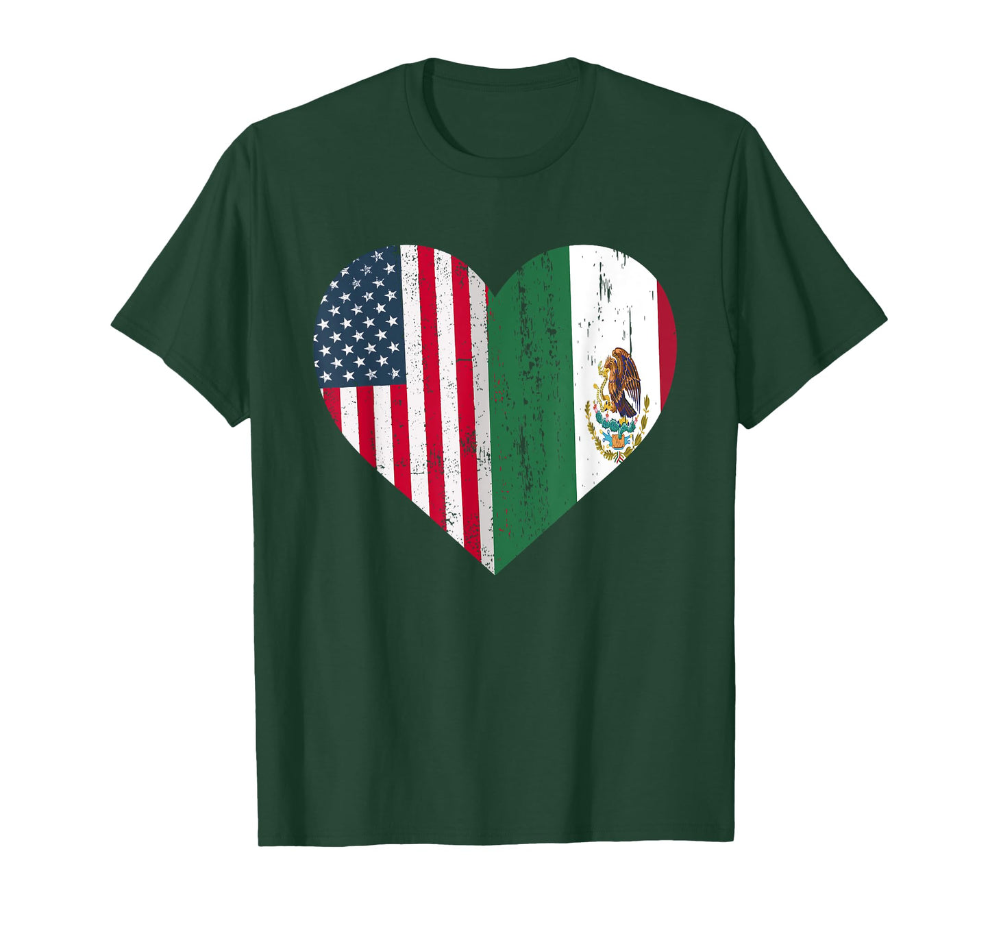 Mexico Tshirt US Flag Patriot Mexican Flag American Flag T-Shirt