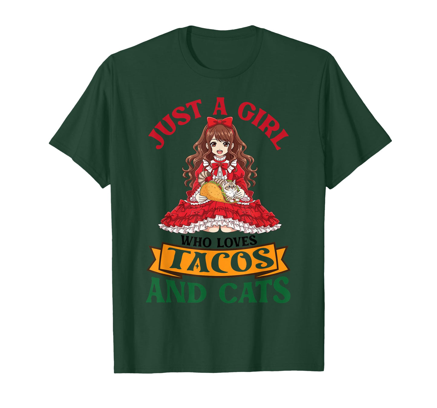 Just A Girl Who Loves Tacos and Siberian Cats Mother Mommy T-Shirt