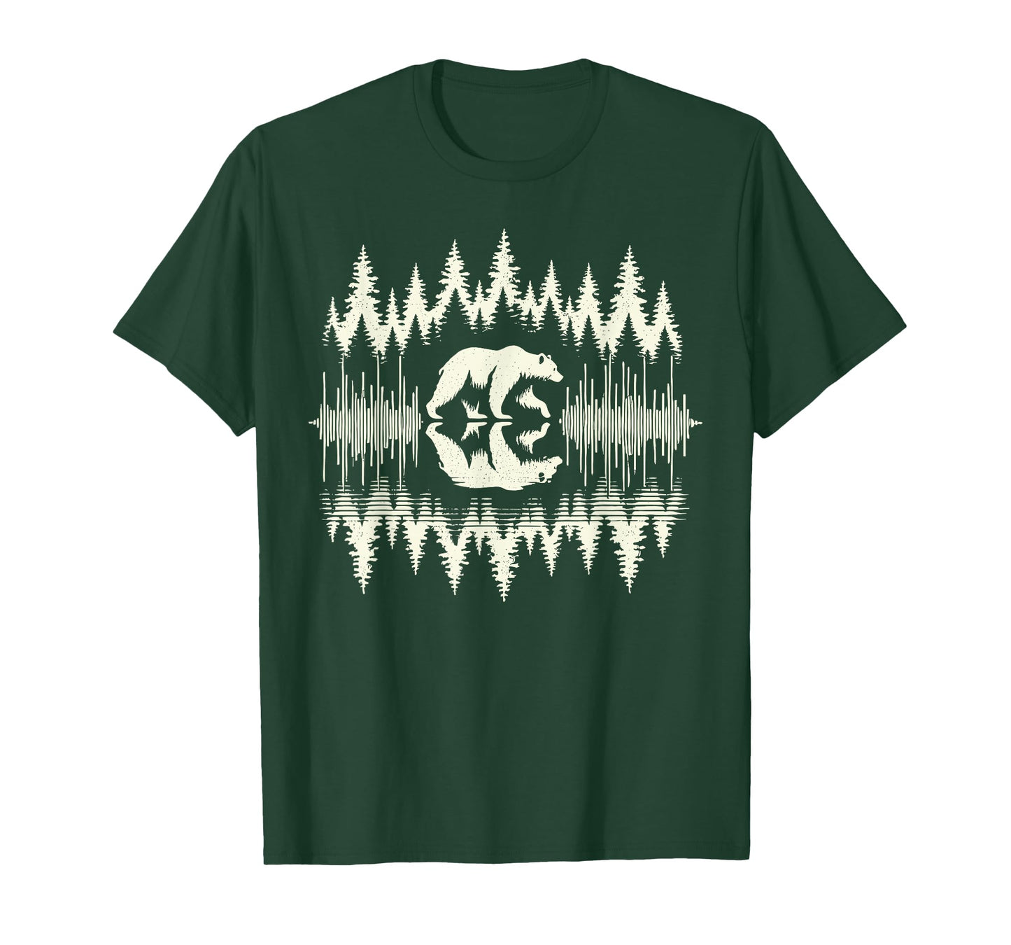 Trees Reflection Wildlife Nature Bear Outdoor Forest T-Shirt