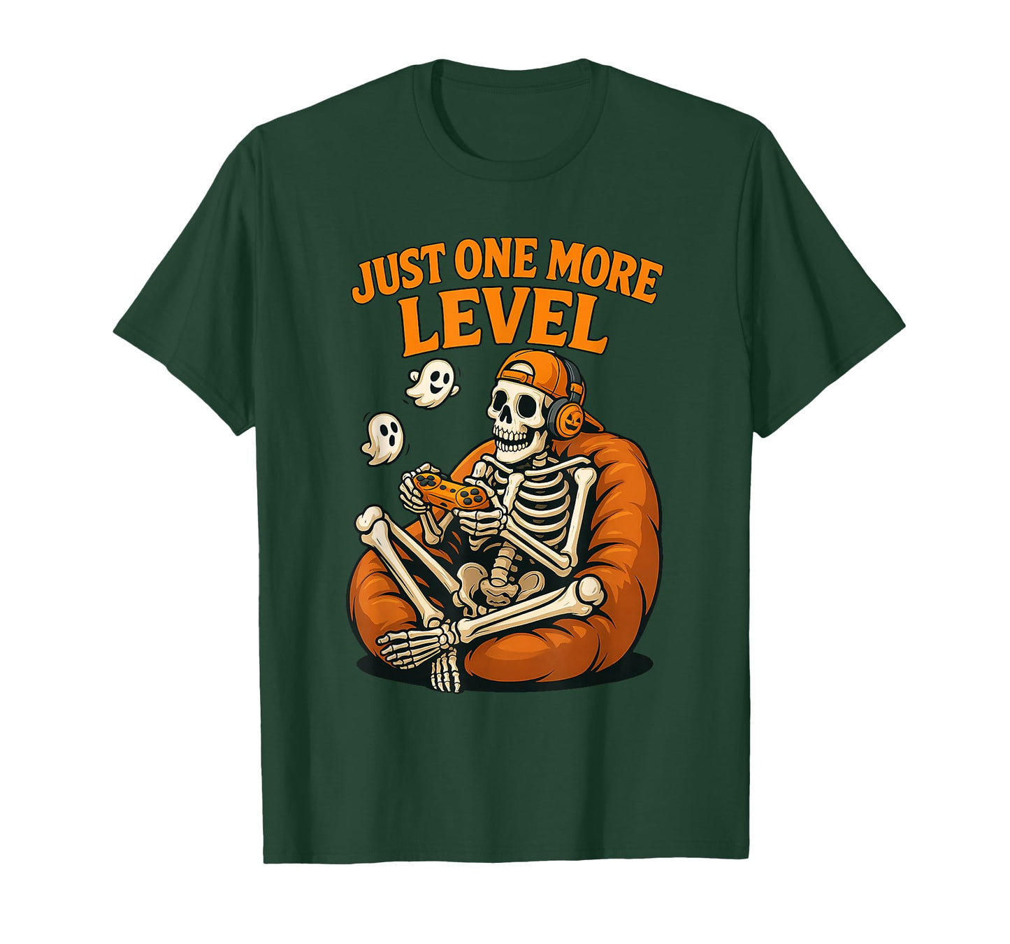Funny Video Game Halloween Skeleton Gamer Costume Men Boys T-Shirt
