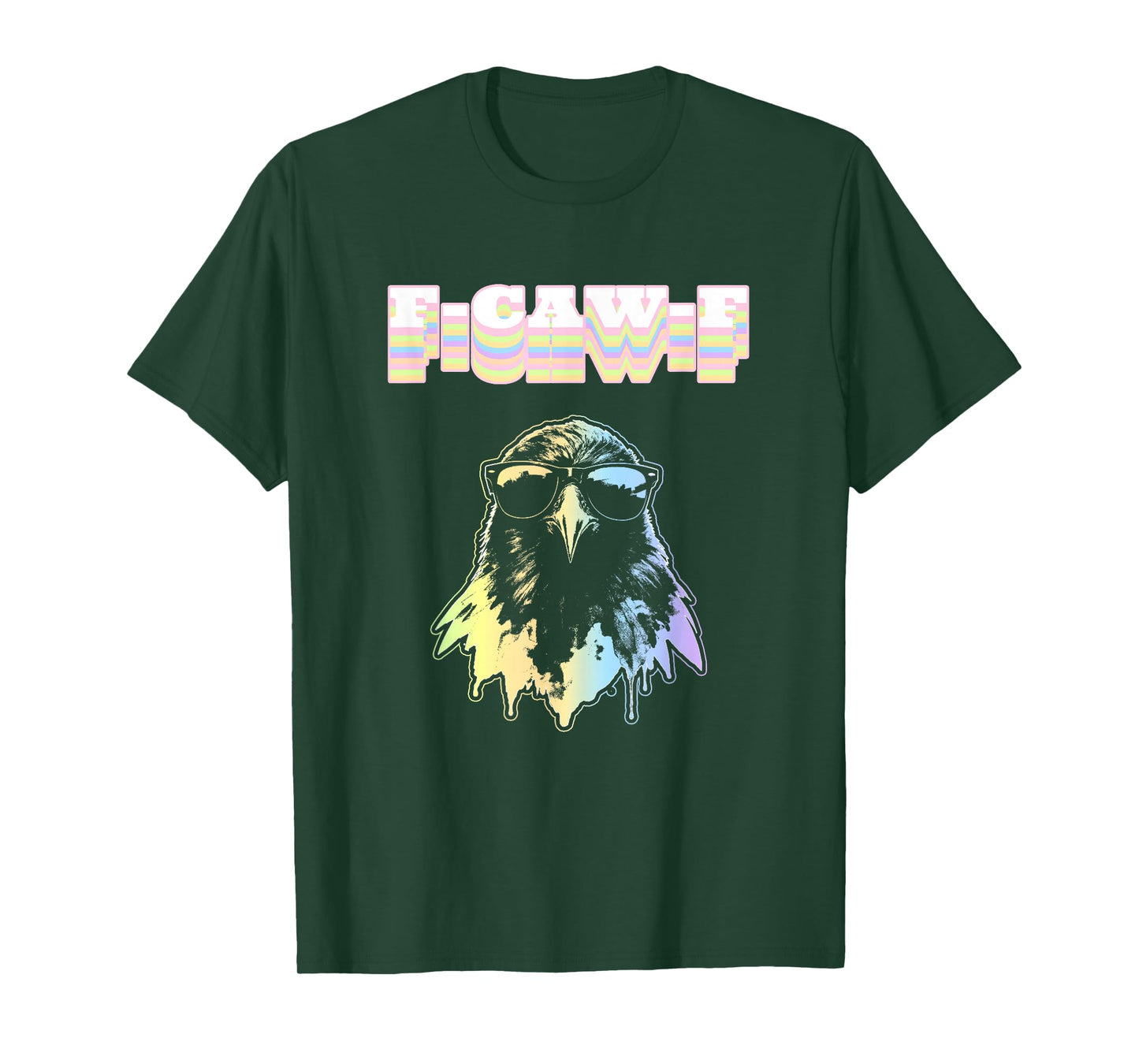 F-Caw-F Funny Retro Crow Raven Meme Men Women T-Shirt