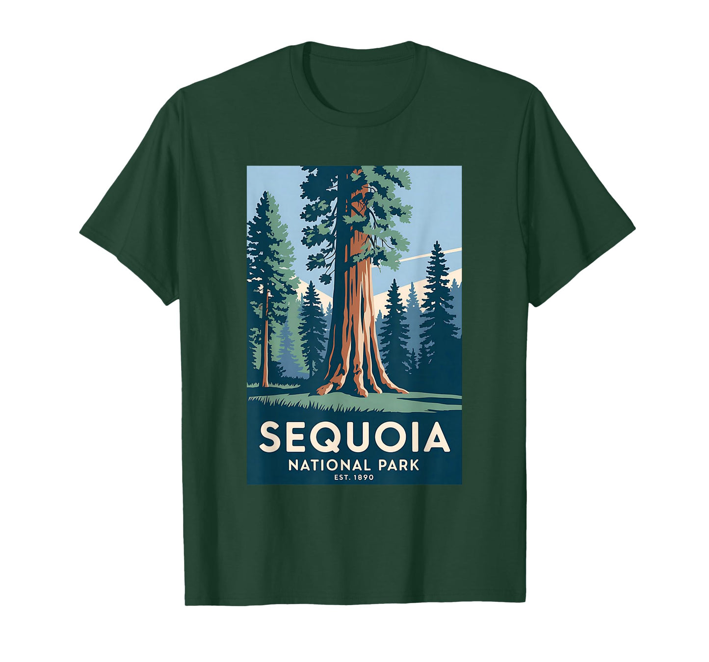 Sequoia National Park Vintage Camping Hiking Men Women Kids T-Shirt