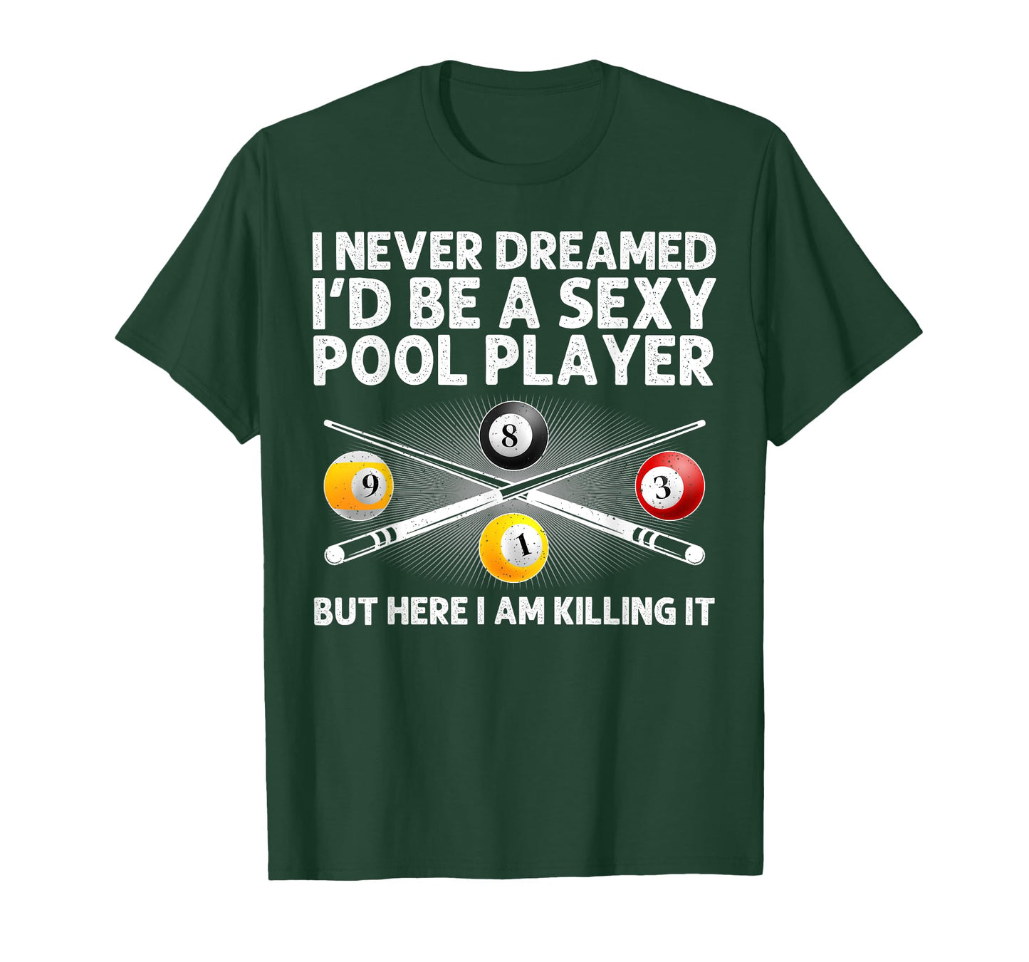 Best Pool Design For Men Women Billiards Lover Pool Player T-Shirt