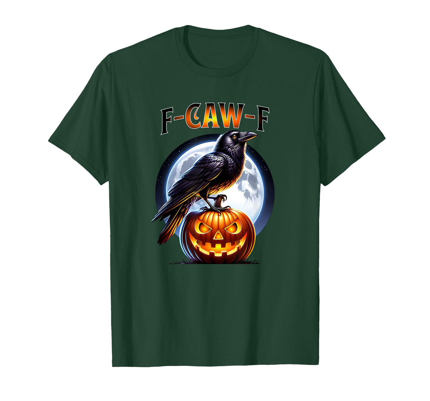Black Crow F-Caw-F Funny Gothic Adult Humor T-Shirt