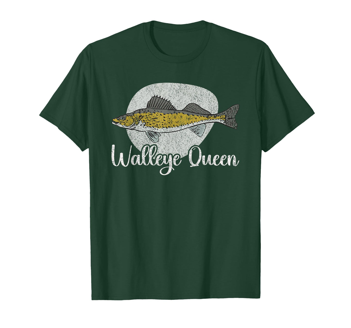 Funny Walleye Queen Fishing For Women Fish Mom Bait Fishing T-Shirt