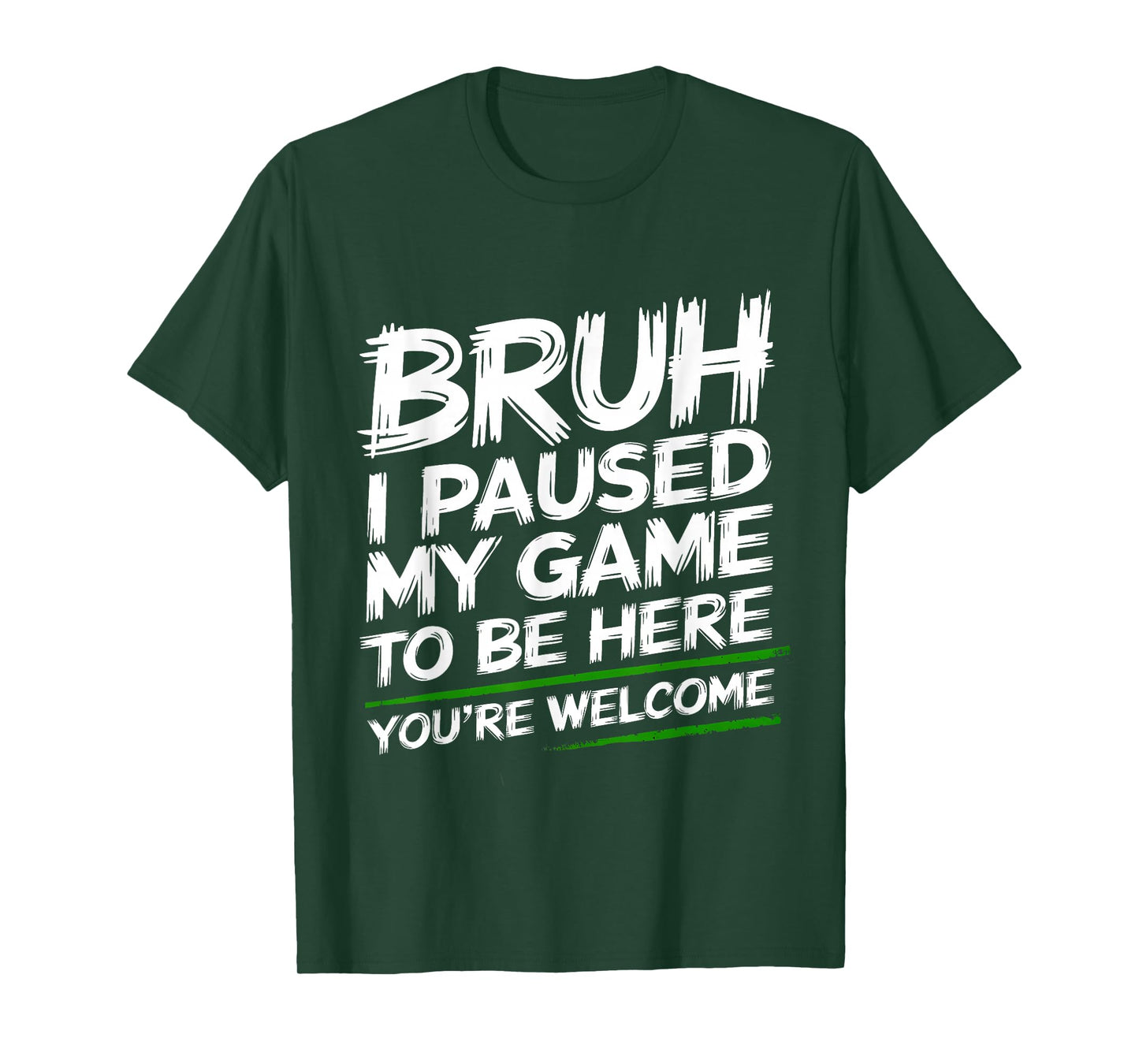 Funny Skeleton Halloween Gamer Gaming Bruh I Paused My Game T-Shirt